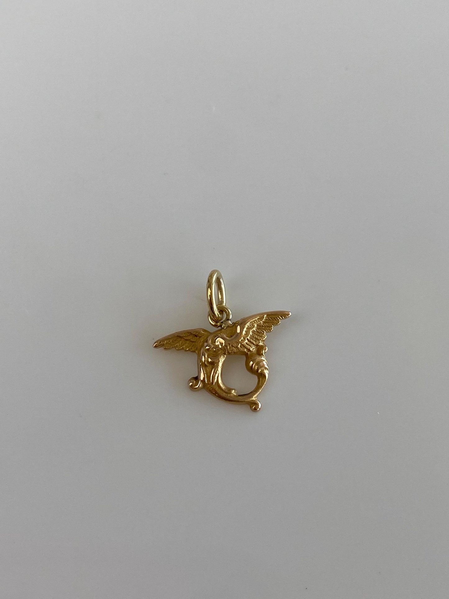 Vintage 14k Yellow Gold Wings Charm
