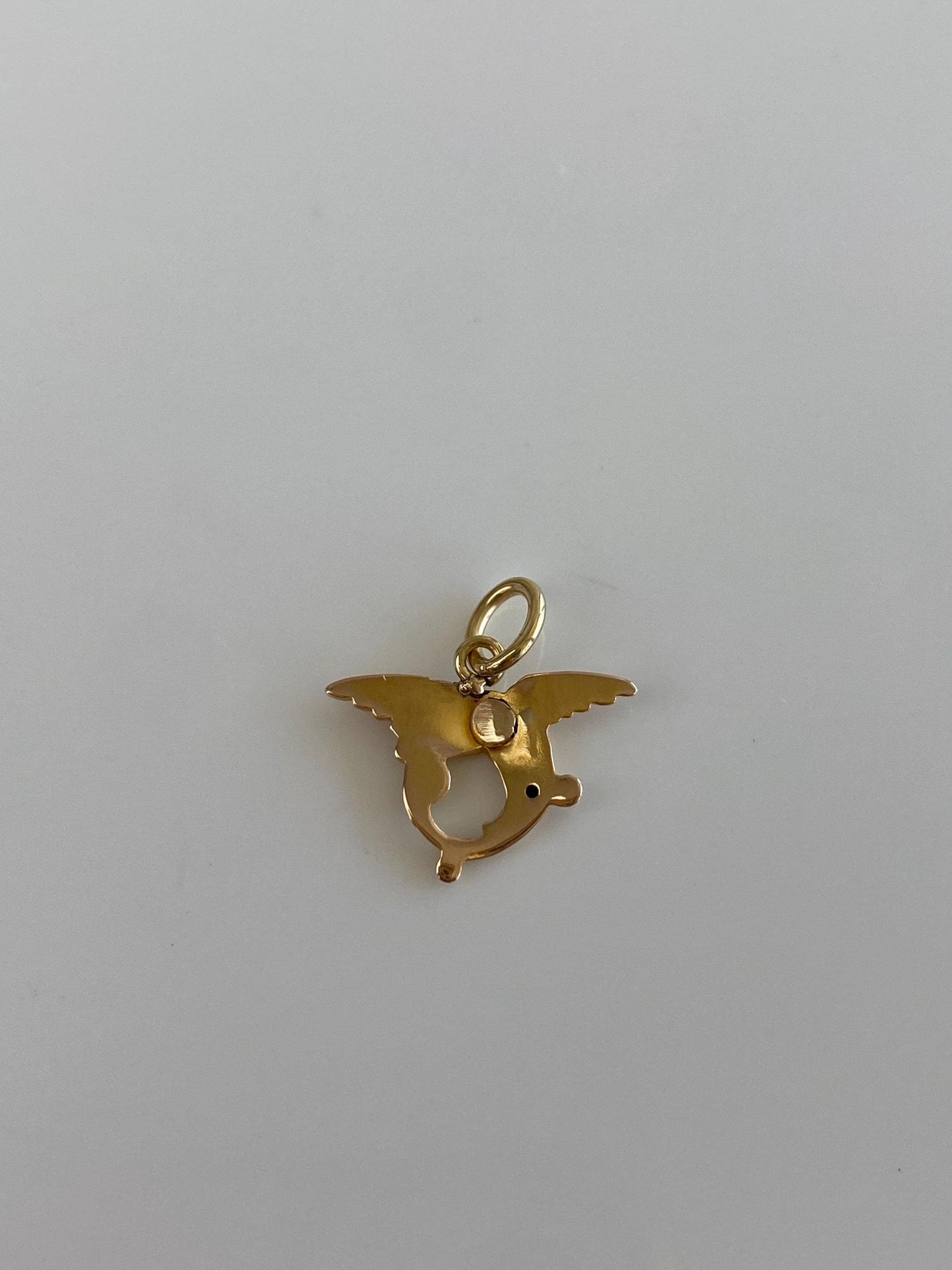 Vintage 14k Yellow Gold Wings Charm