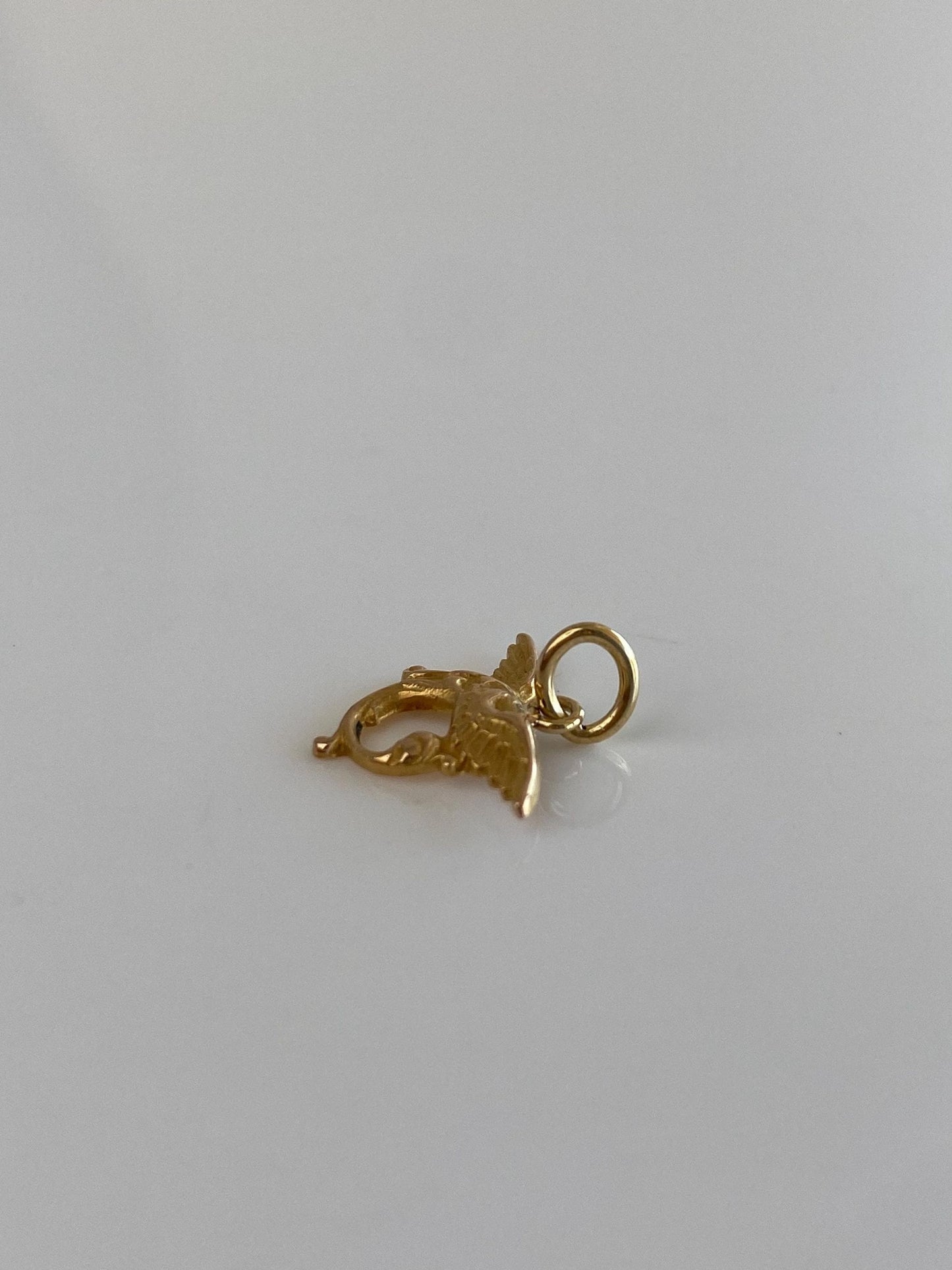 Vintage 14k Yellow Gold Wings Charm