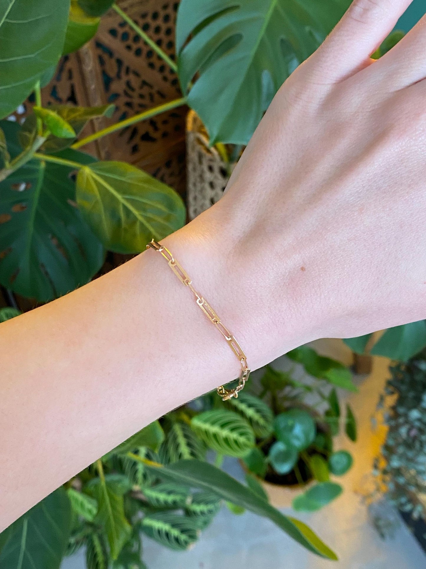 Vintage Solid 14k Yellow Gold Fancy Link Chain Bracelet - 7 inches