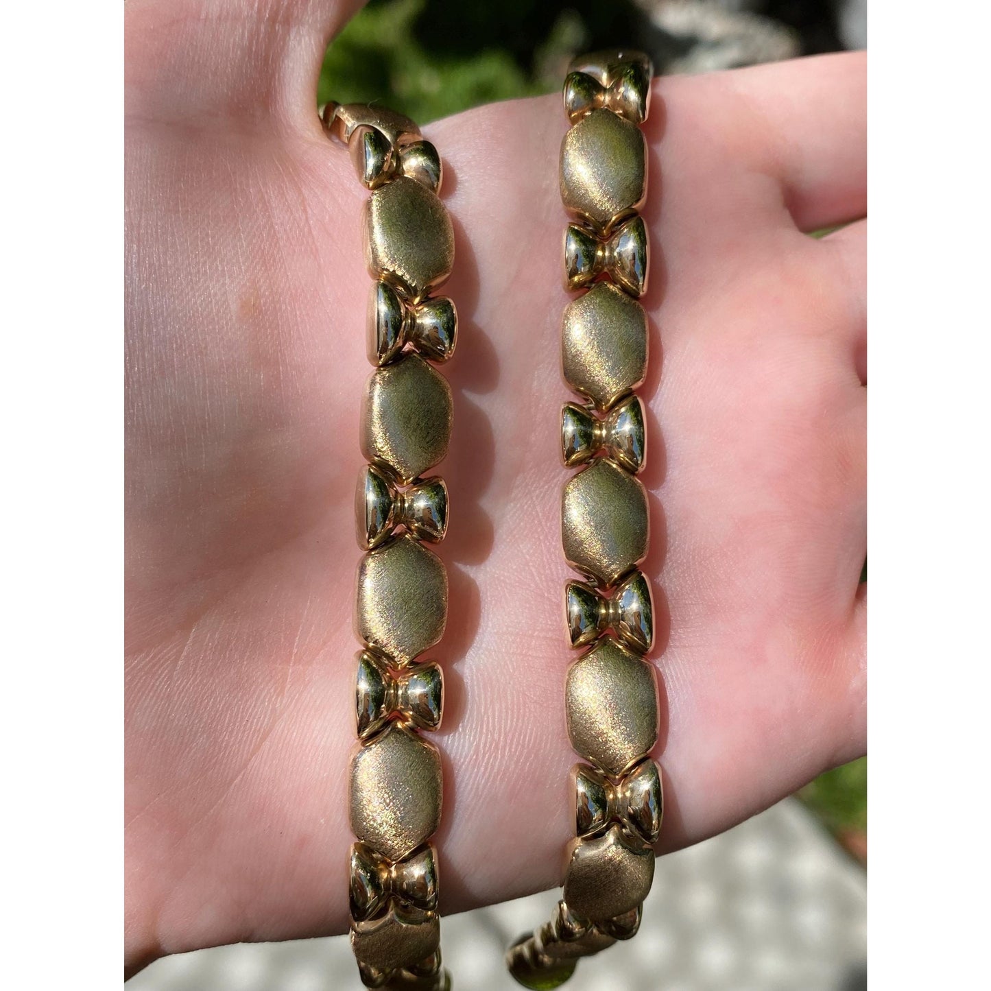 Vintage 14k Yellow Gold Link Necklace - 18.5 inches