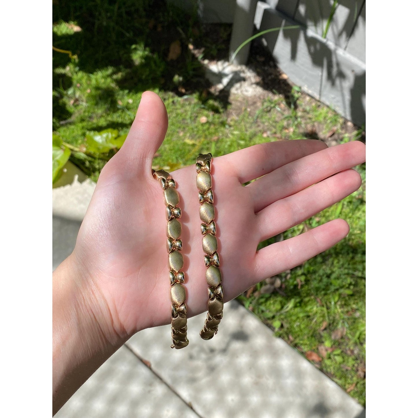 Vintage 14k Yellow Gold Link Necklace - 18.5 inches