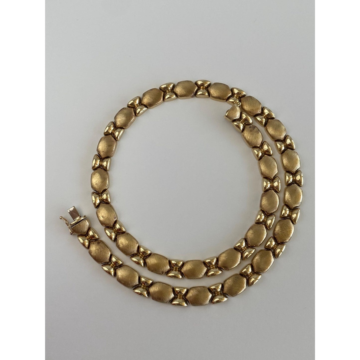 Vintage 14k Yellow Gold Link Necklace - 18.5 inches