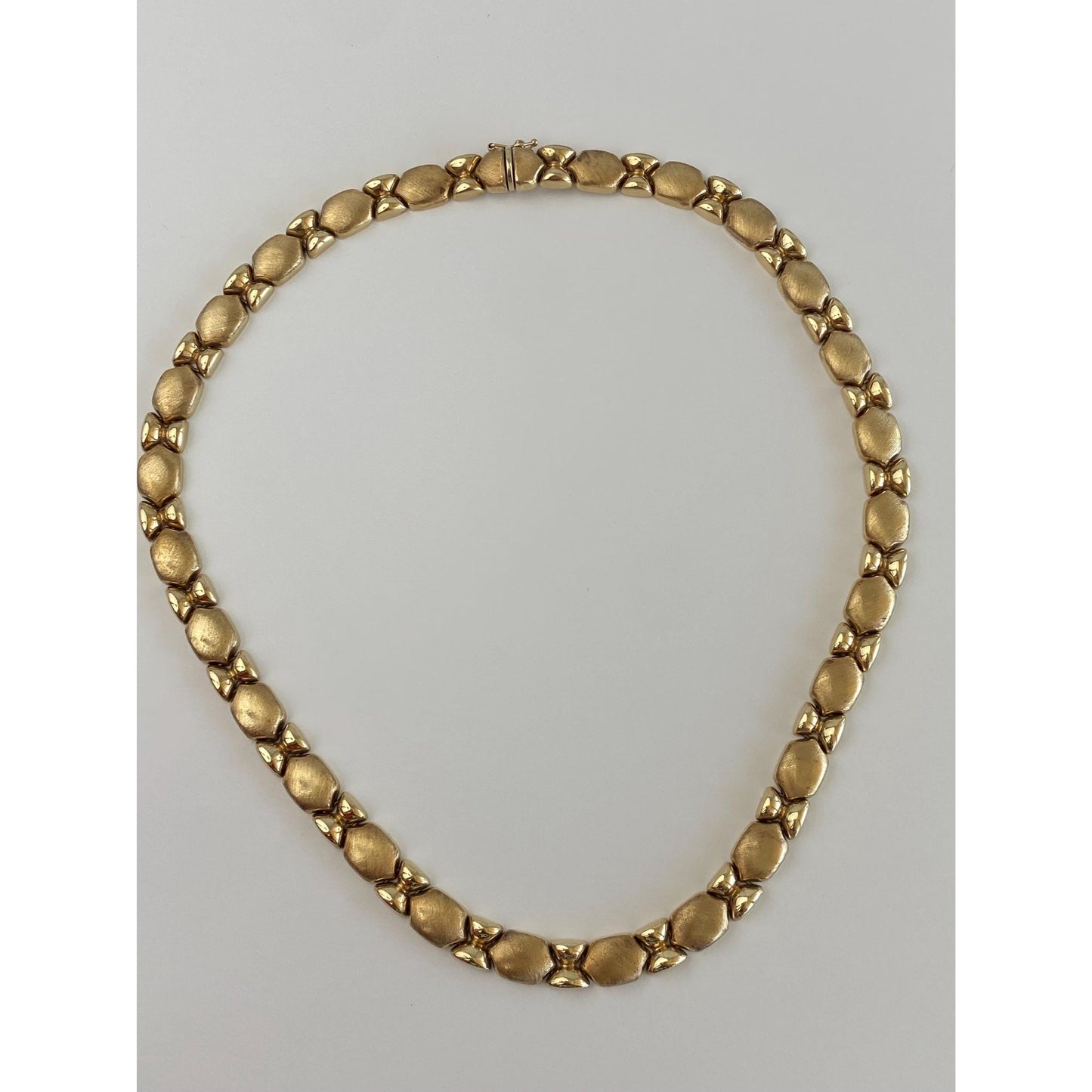 Vintage 14k Yellow Gold Link Necklace - 18.5 inches