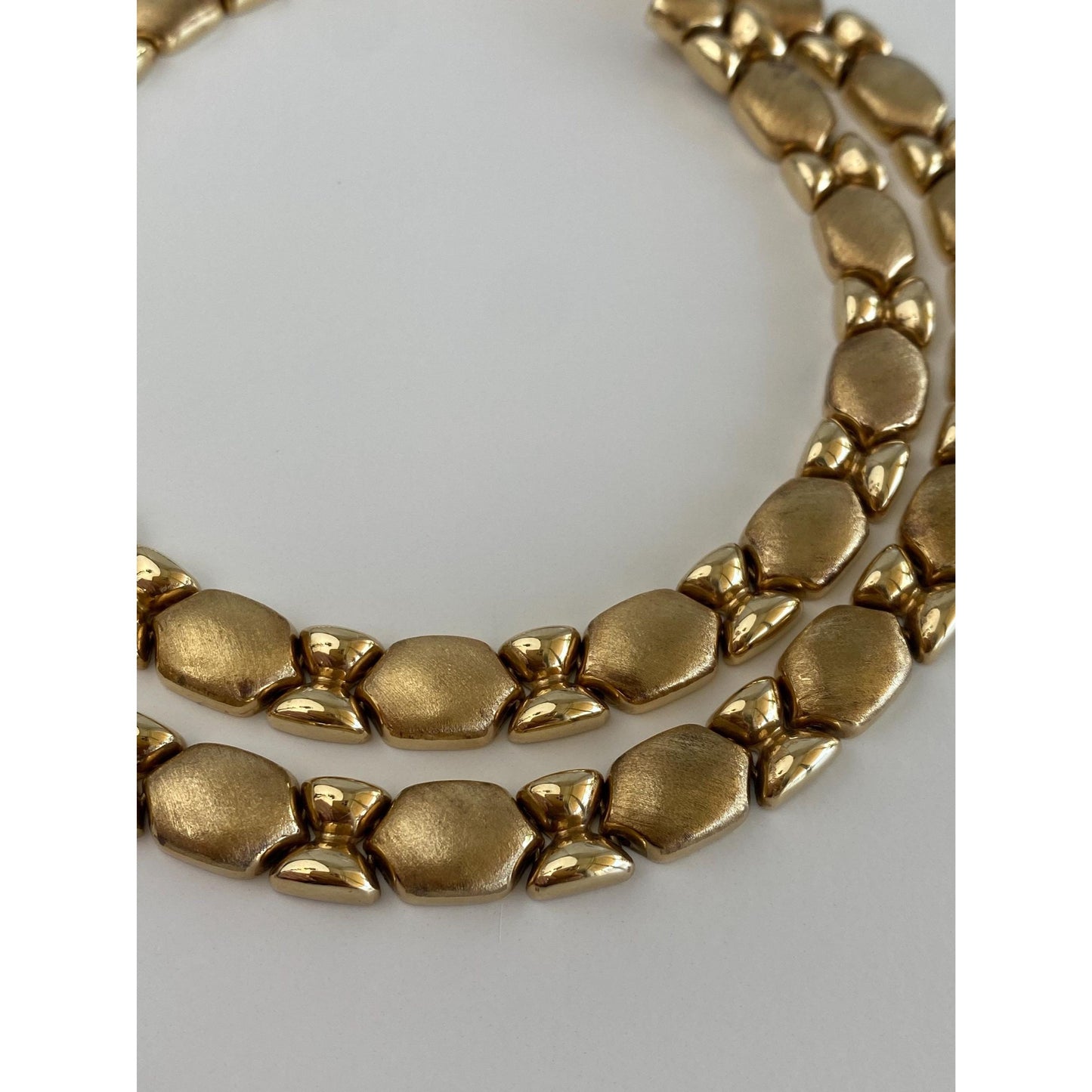 Vintage 14k Yellow Gold Link Necklace - 18.5 inches
