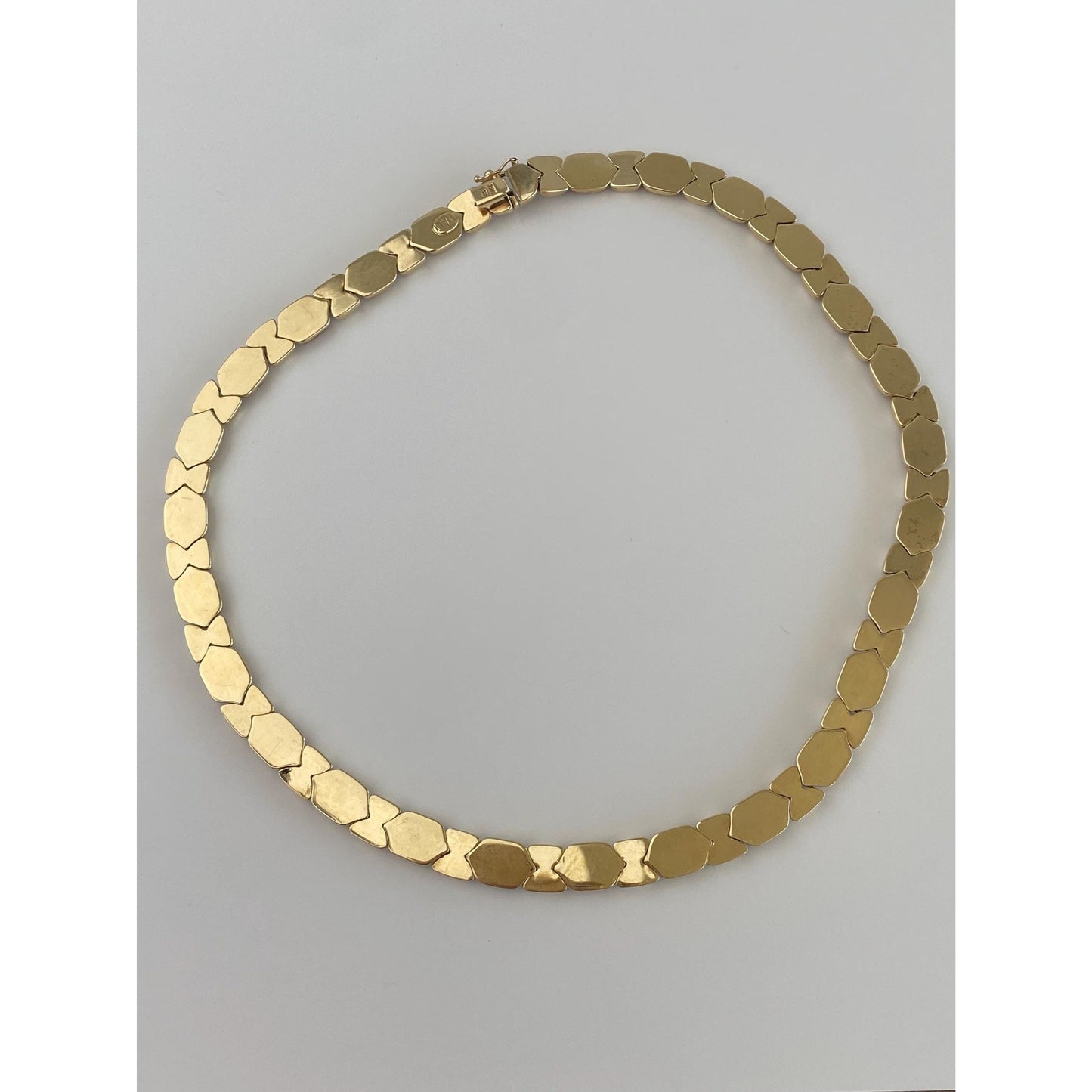 Vintage 14k Yellow Gold Link Necklace - 18.5 inches