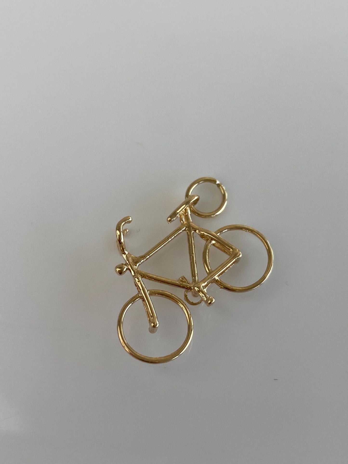 Vintage Solid 14k Yellow Gold Bicycle Charm