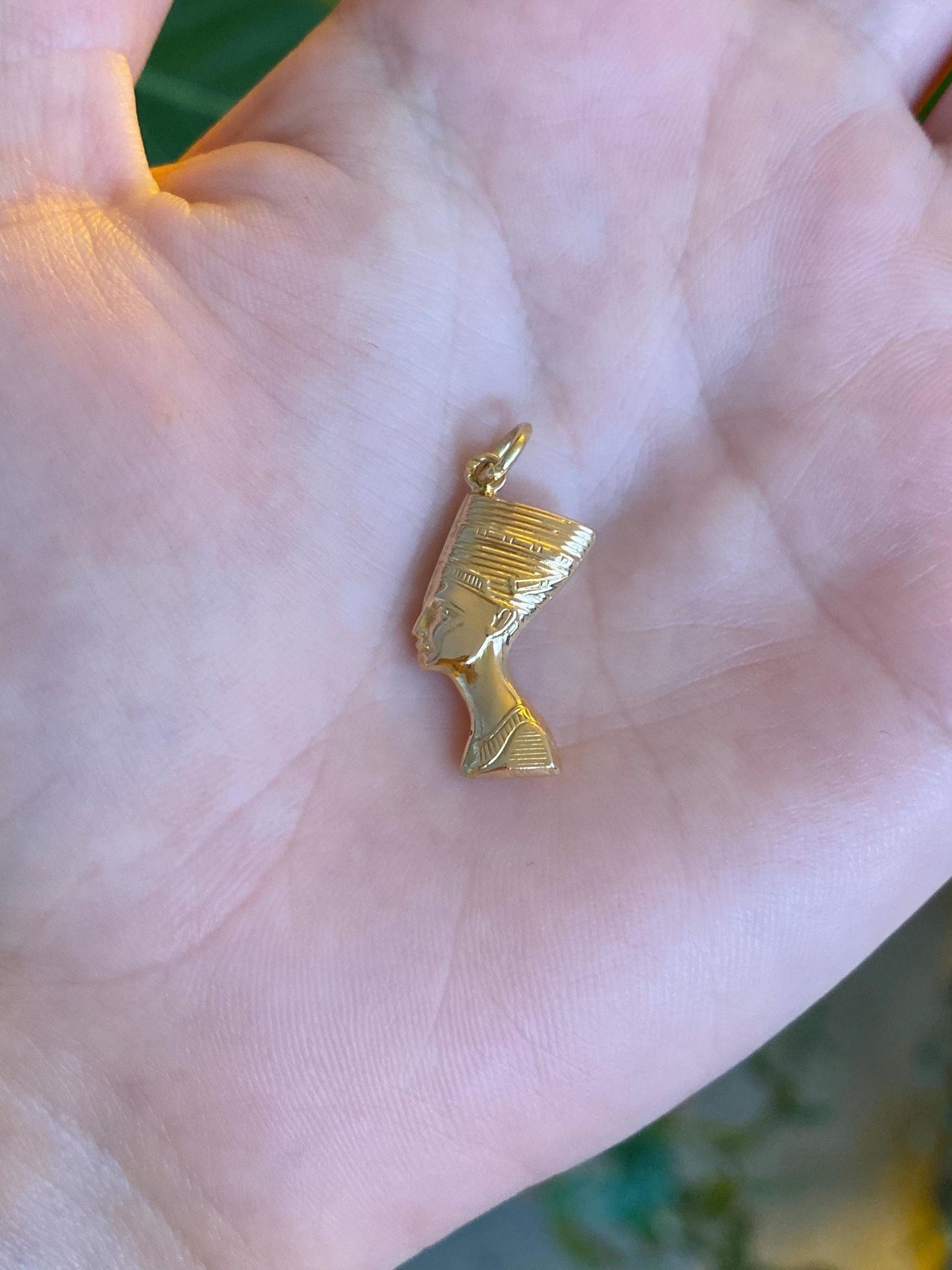 Vintage 18k Yellow Gold Nefertiti Charm