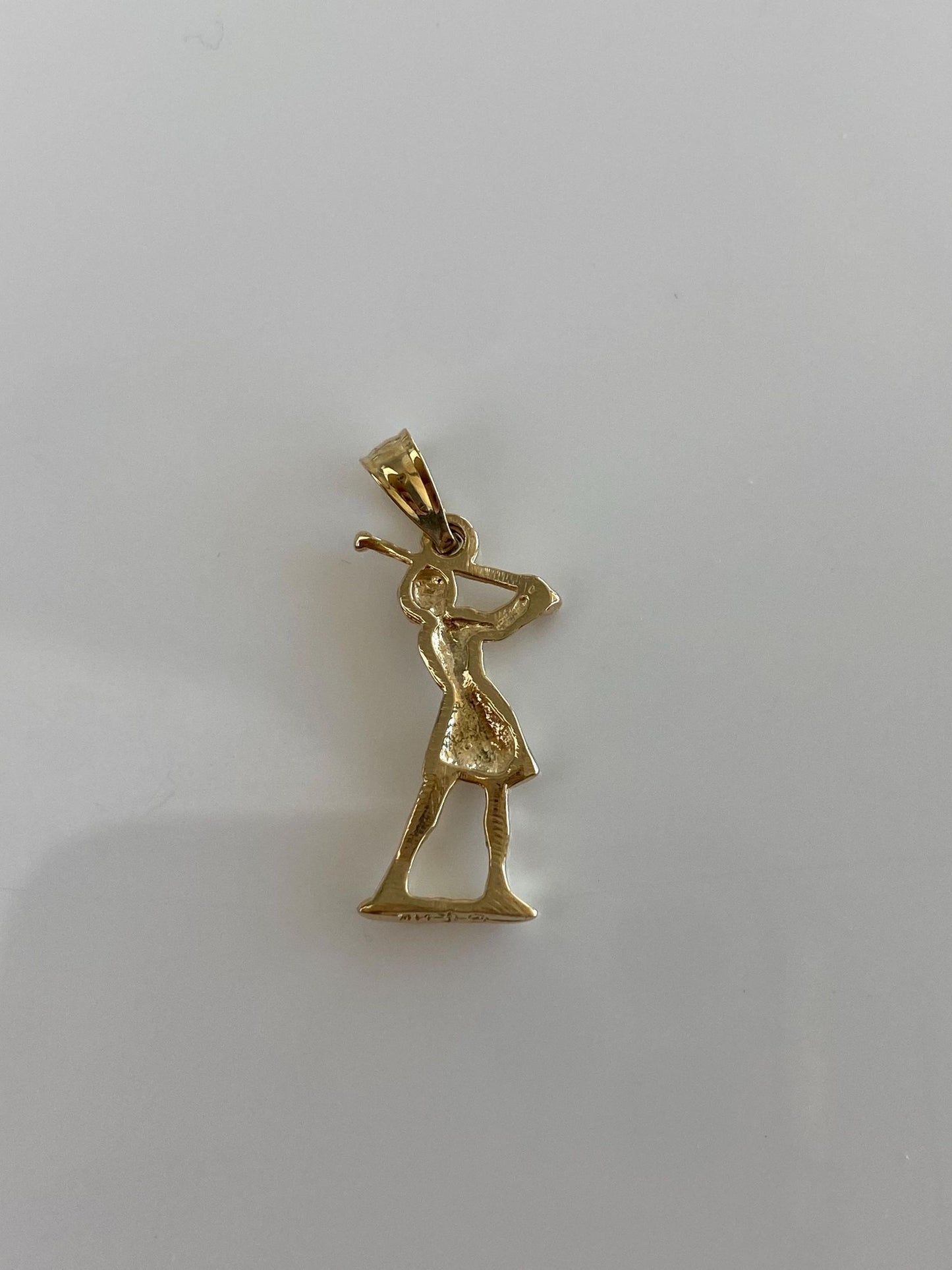 Vintage Solid 14k Yellow Gold Female Golfer Charm
