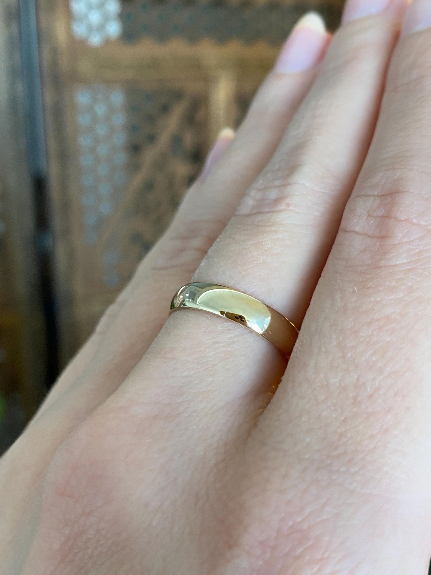 Vintage Solid 14k Yellow Gold Ring Band - Size 6.75