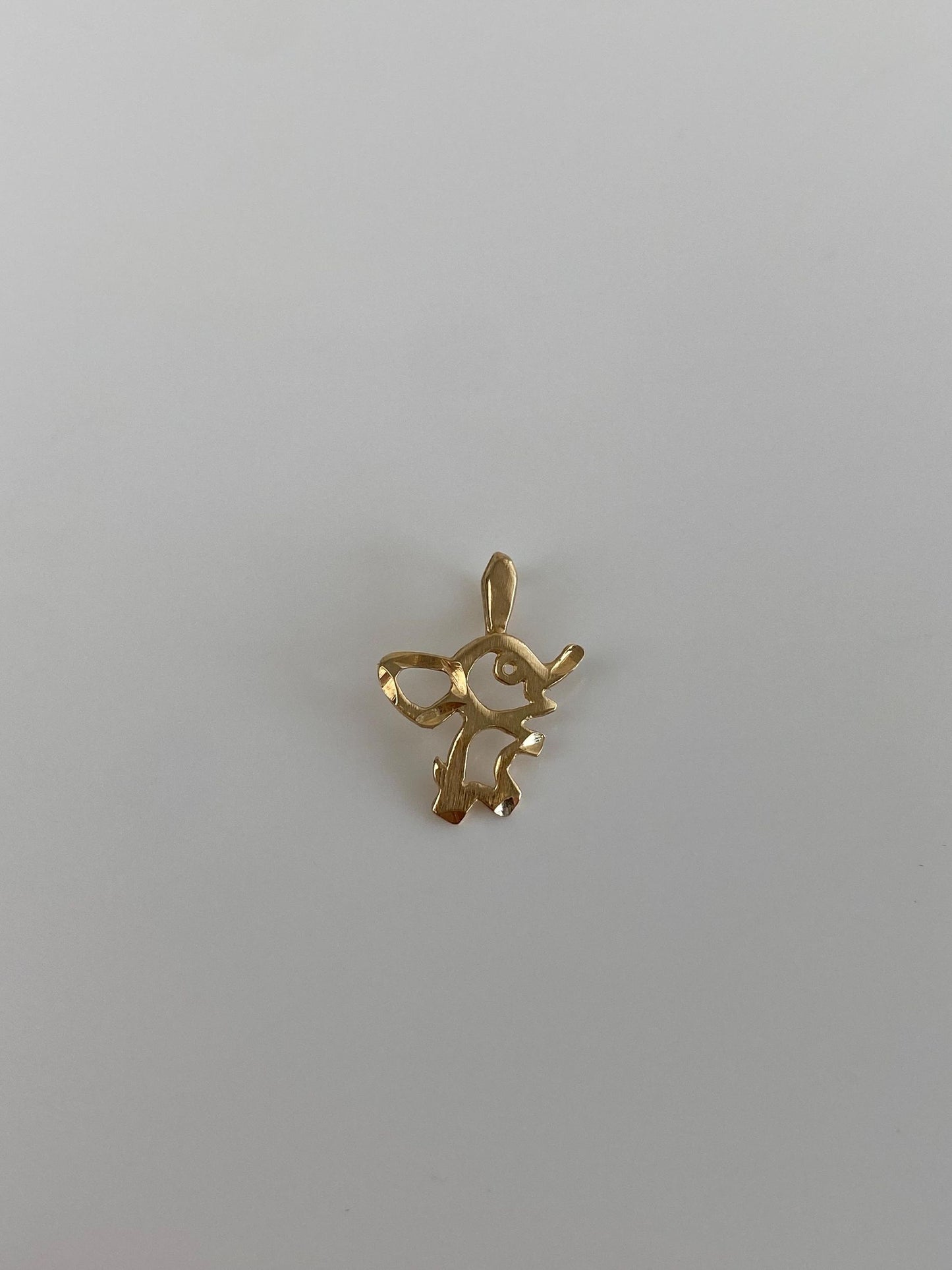 Vintage Solid 14k Yellow Gold Elephant Charm