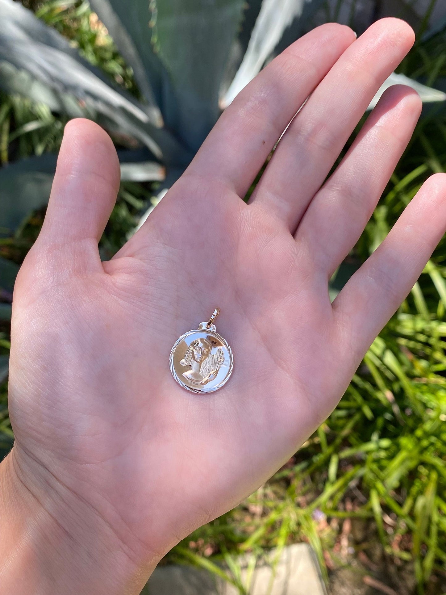 Vintage Solid 14k Yellow Gold Large Virgo Zodiac Charm