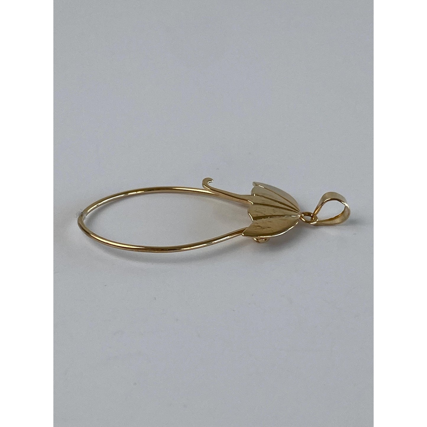 Vintage Solid 14k Yellow Gold Umbrella Charm Holder Charm
