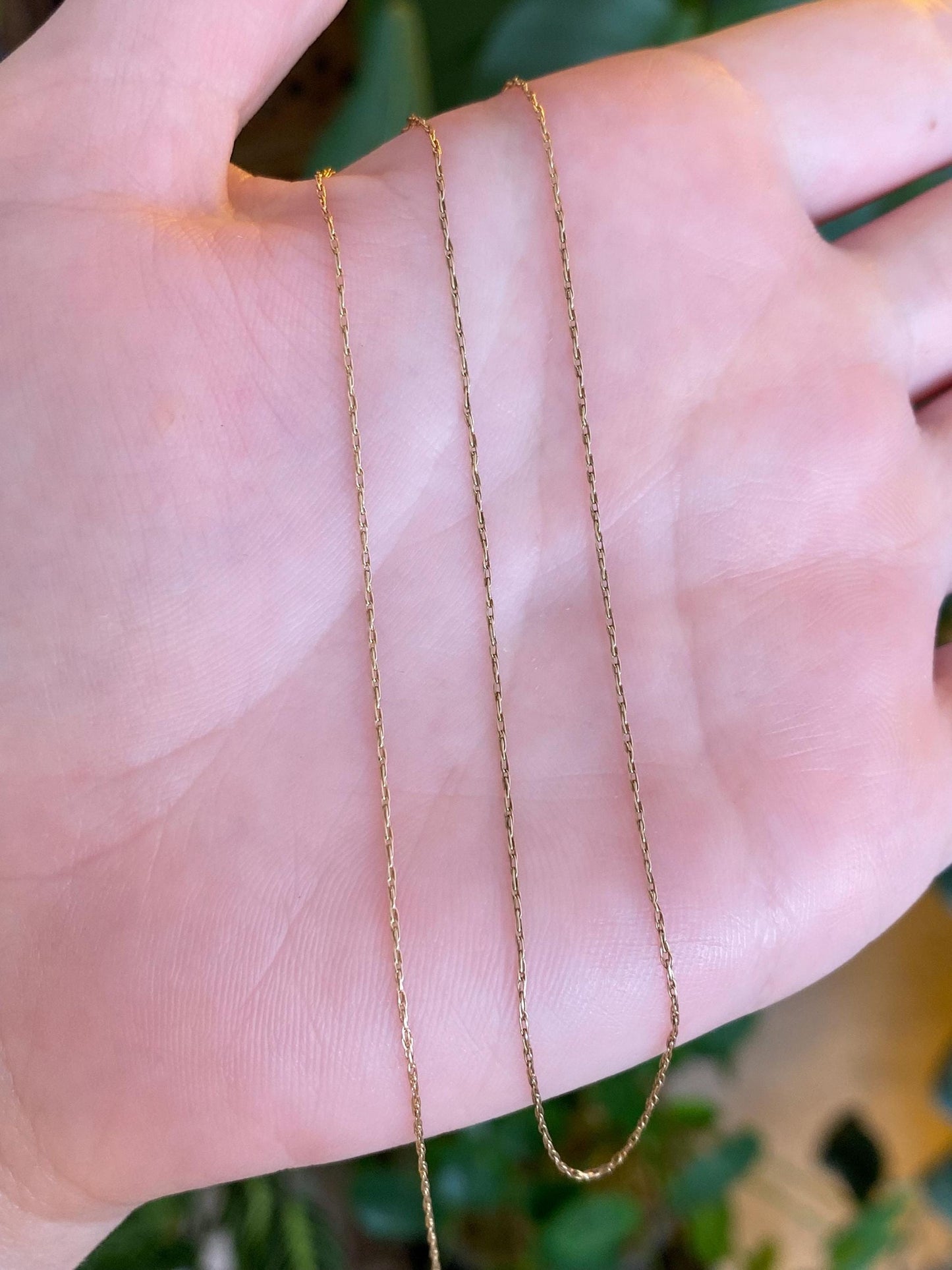 Vintage Solid 14k Yellow Gold Dainty Chain Necklace - 20.75 inches