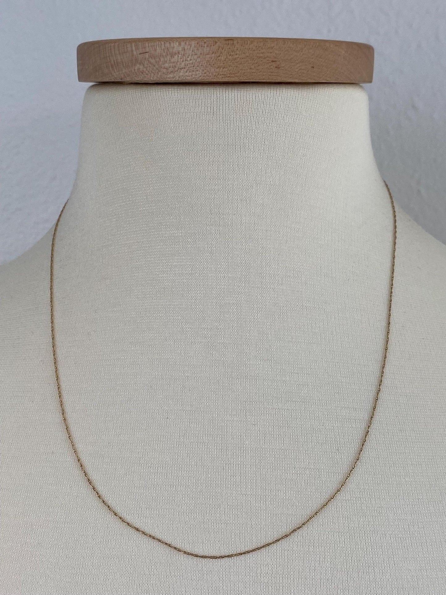 Vintage Solid 14k Yellow Gold Dainty Chain Necklace - 20.75 inches