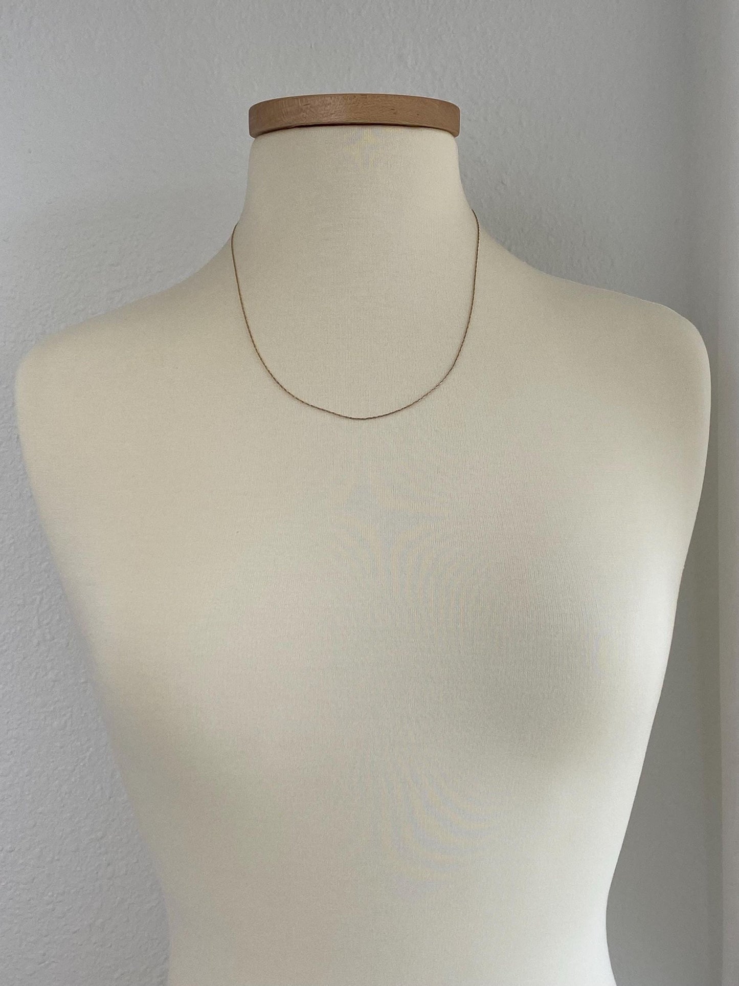 Vintage Solid 14k Yellow Gold Dainty Chain Necklace - 20.75 inches