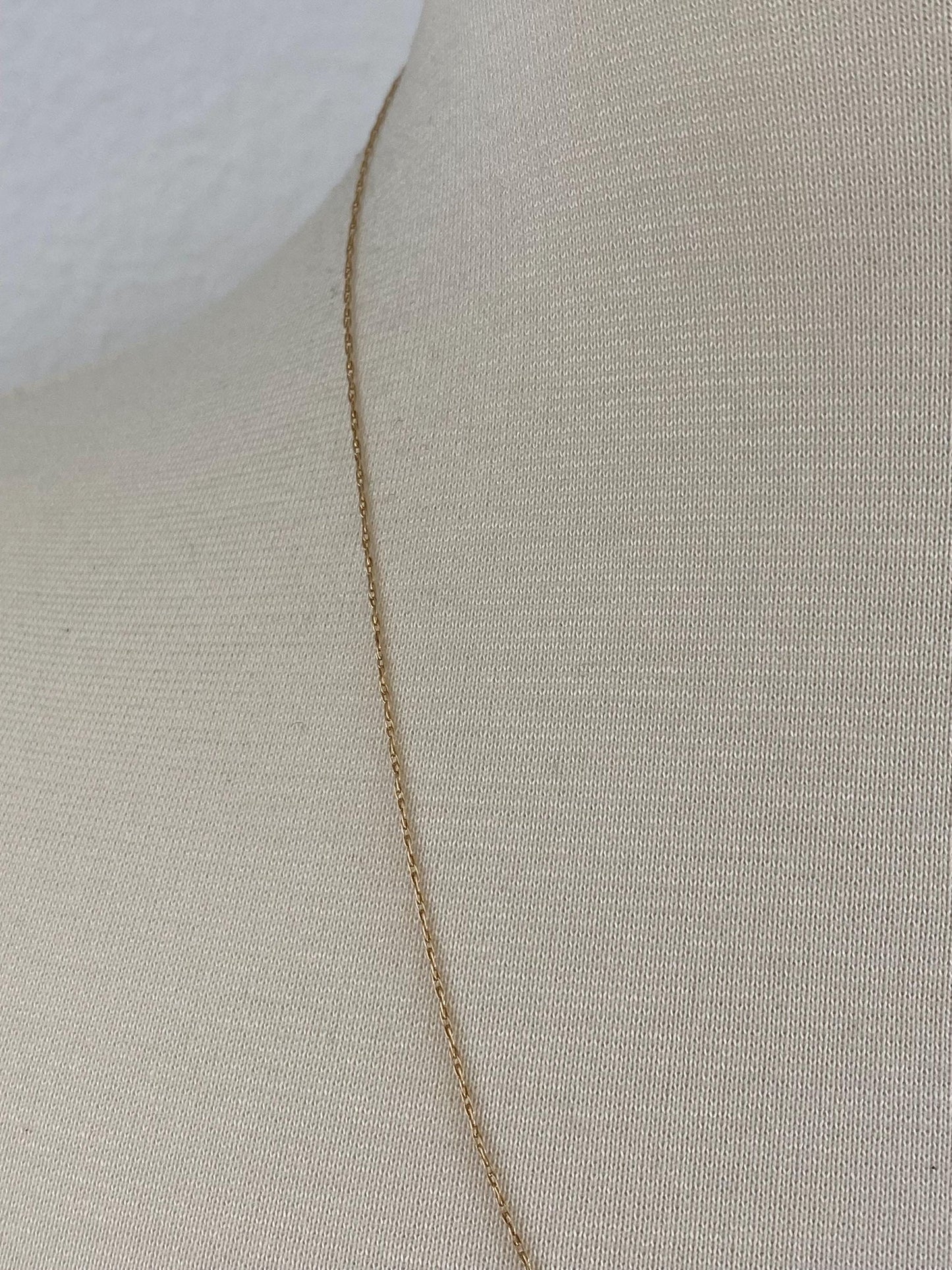 Vintage Solid 14k Yellow Gold Dainty Chain Necklace - 20.75 inches