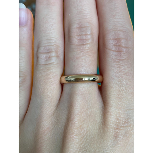 Vintage Solid 18k Yellow Gold Ring Band - Size 8.75