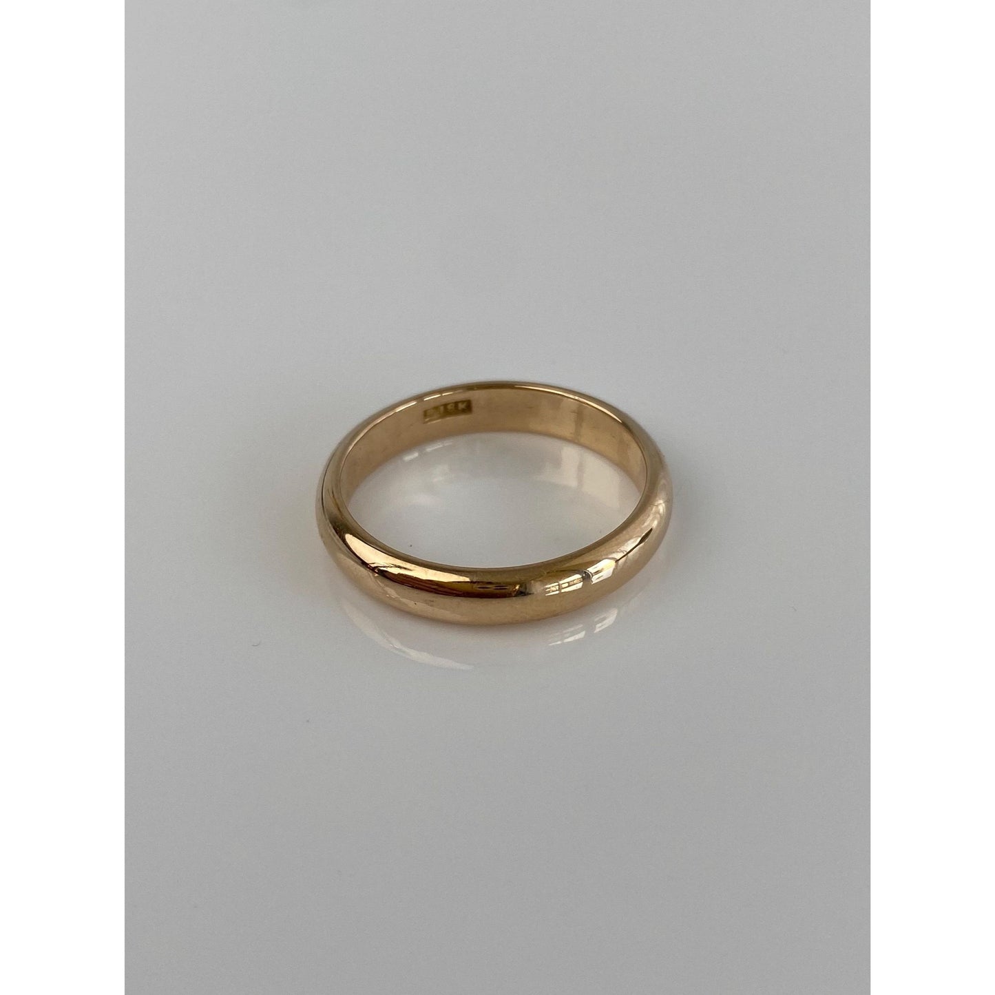 Vintage Solid 18k Yellow Gold Ring Band - Size 8.75