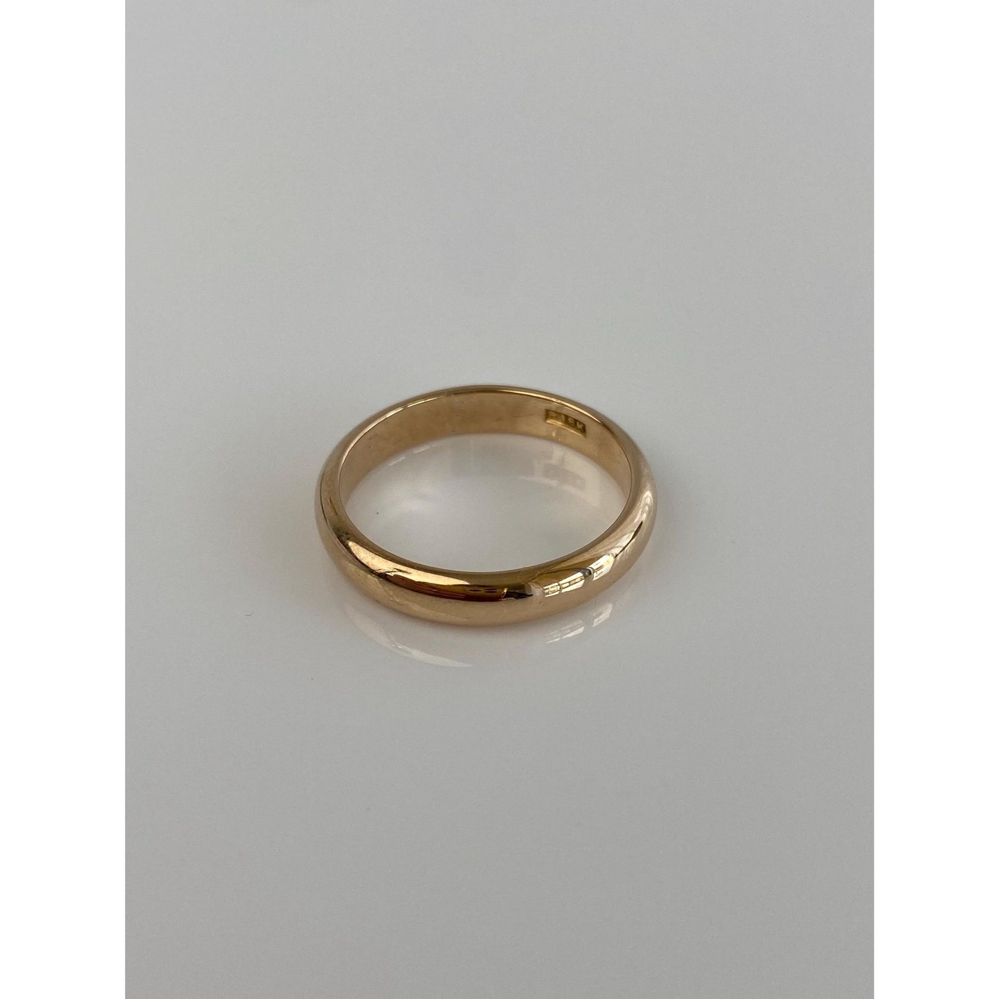 Vintage Solid 18k Yellow Gold Ring Band - Size 8.75