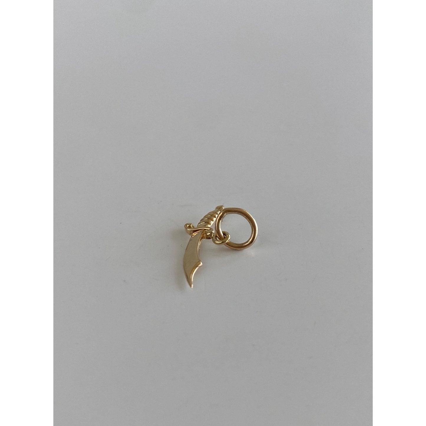 Vintage Solid 14k Yellow Gold Sword Charm