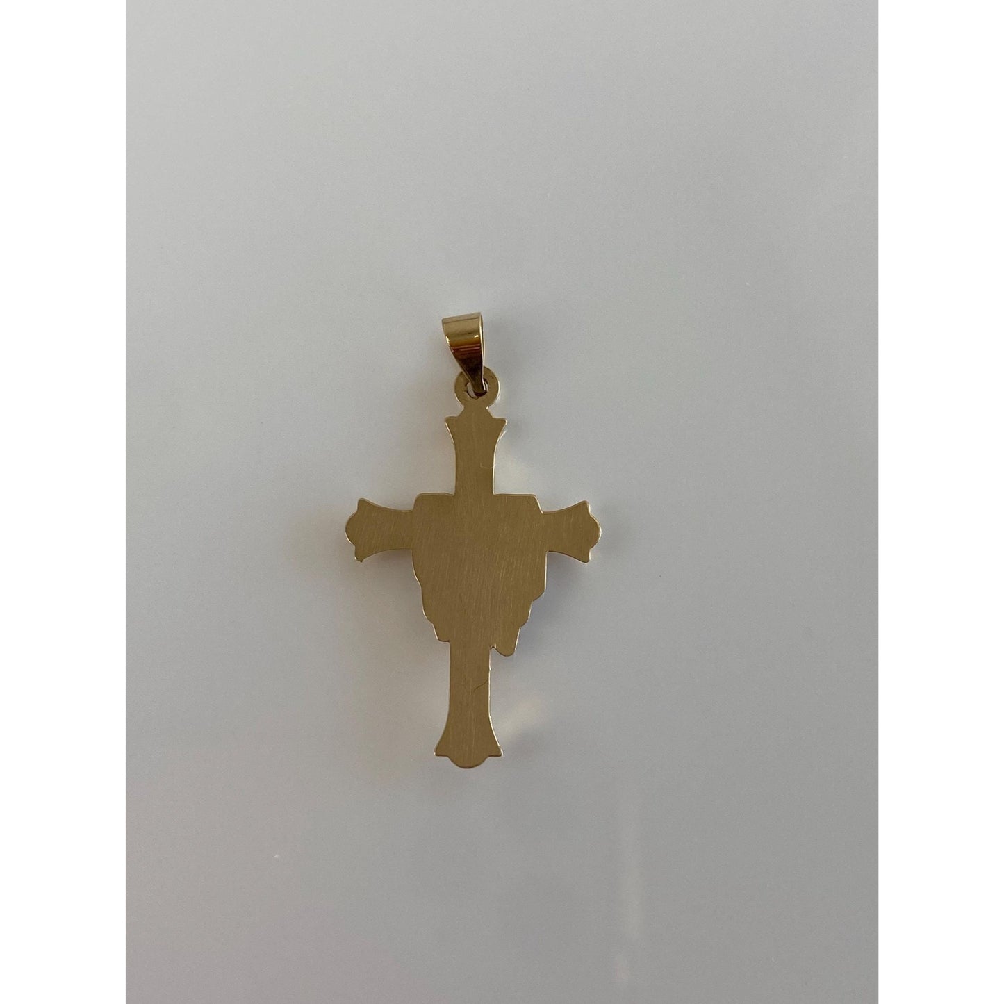 Vintage 14k White & Yellow Gold Cross Charm