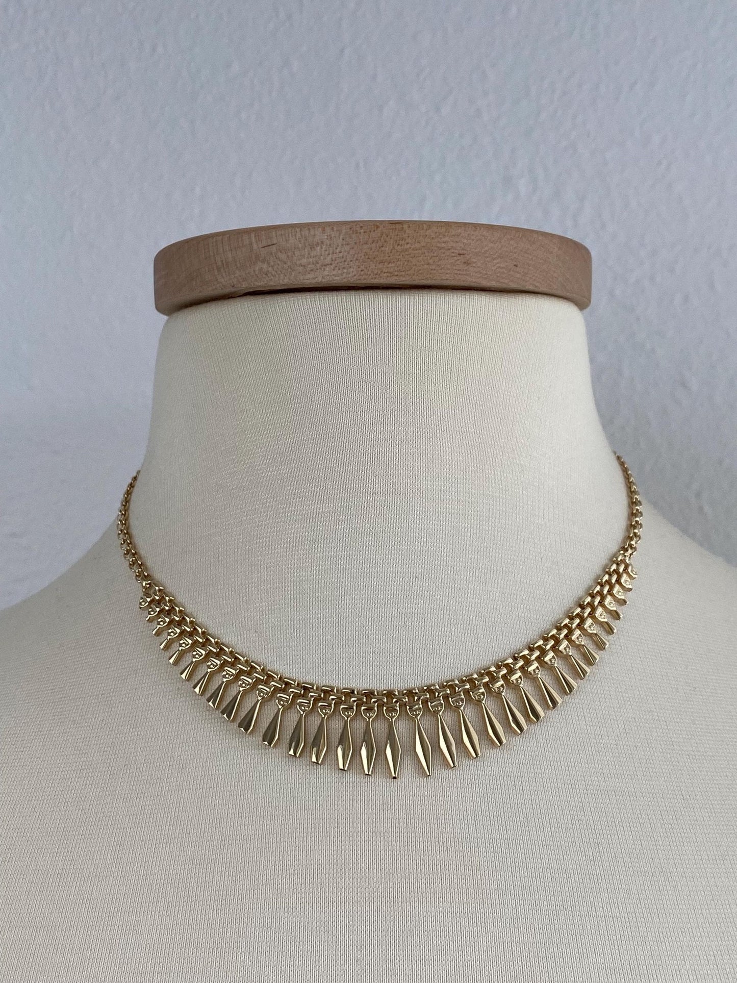 Vintage 14k Yellow Gold Cleopatra Chain Necklace - 16.75 inches