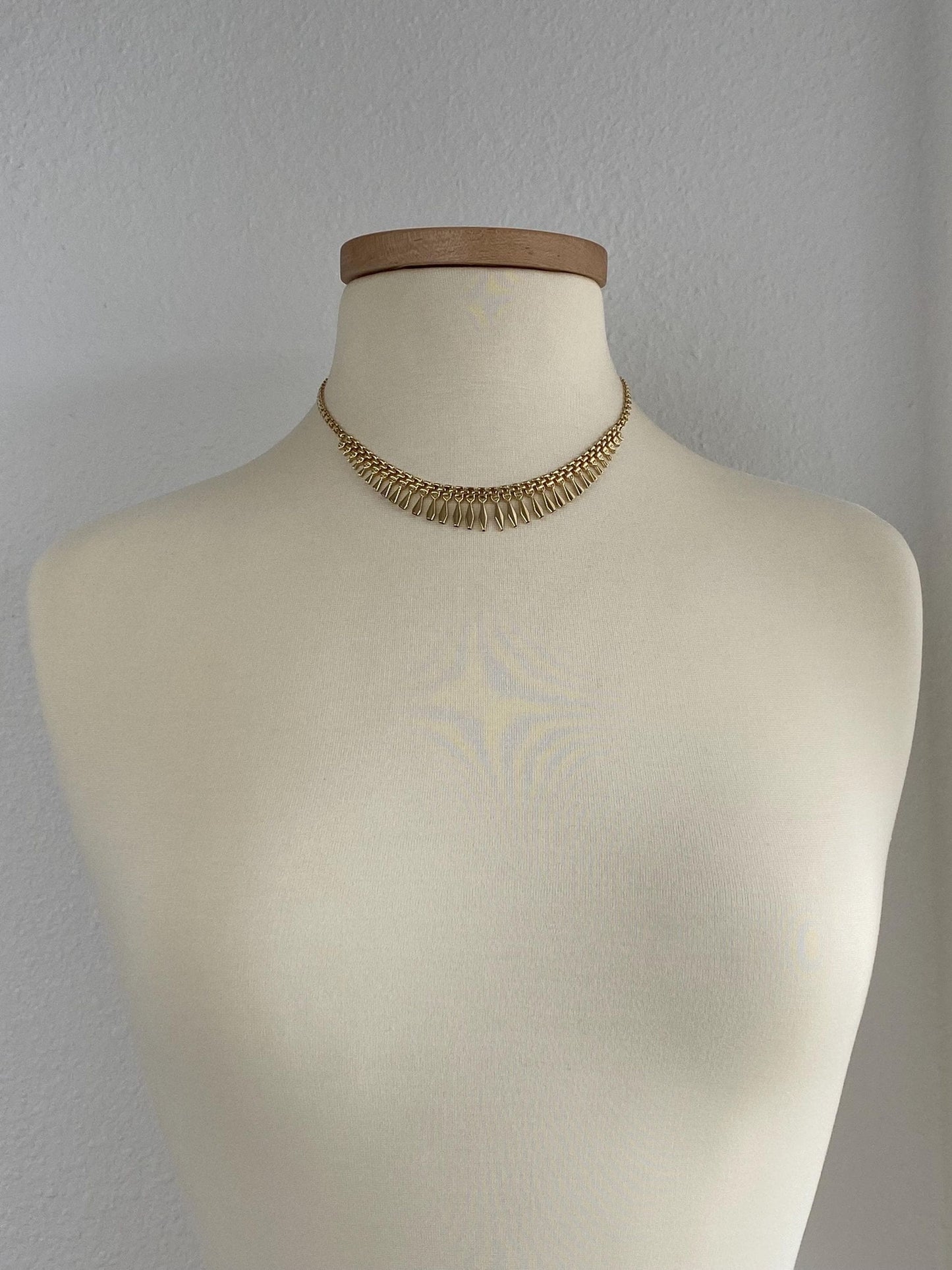 Vintage 14k Yellow Gold Cleopatra Chain Necklace - 16.75 inches