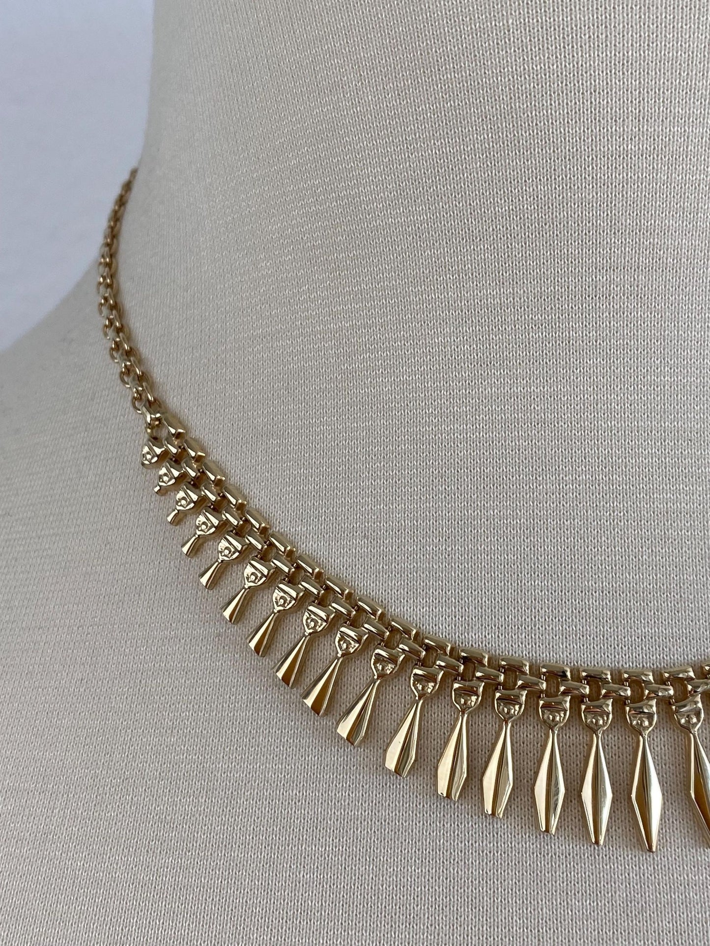 Vintage 14k Yellow Gold Cleopatra Chain Necklace - 16.75 inches