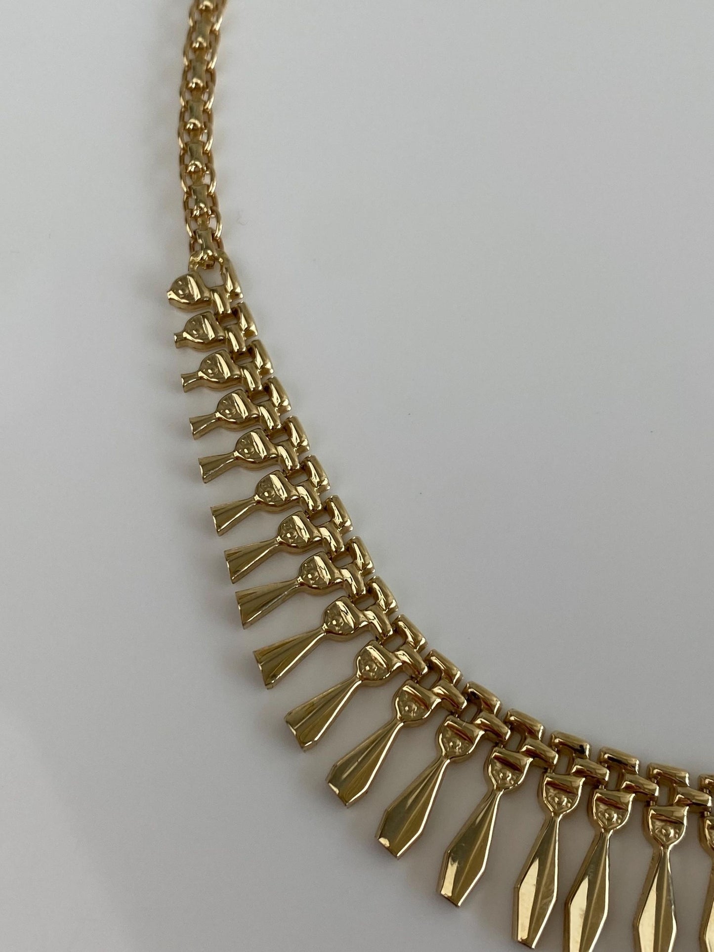Vintage 14k Yellow Gold Cleopatra Chain Necklace - 16.75 inches