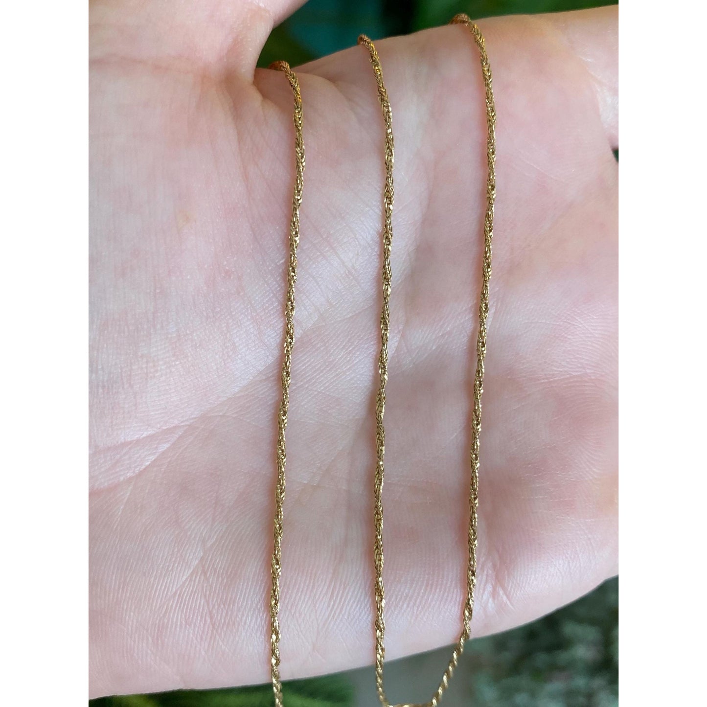 Vintage Solid 14k Yellow Gold Twist Chain Necklace - 18.5 inches
