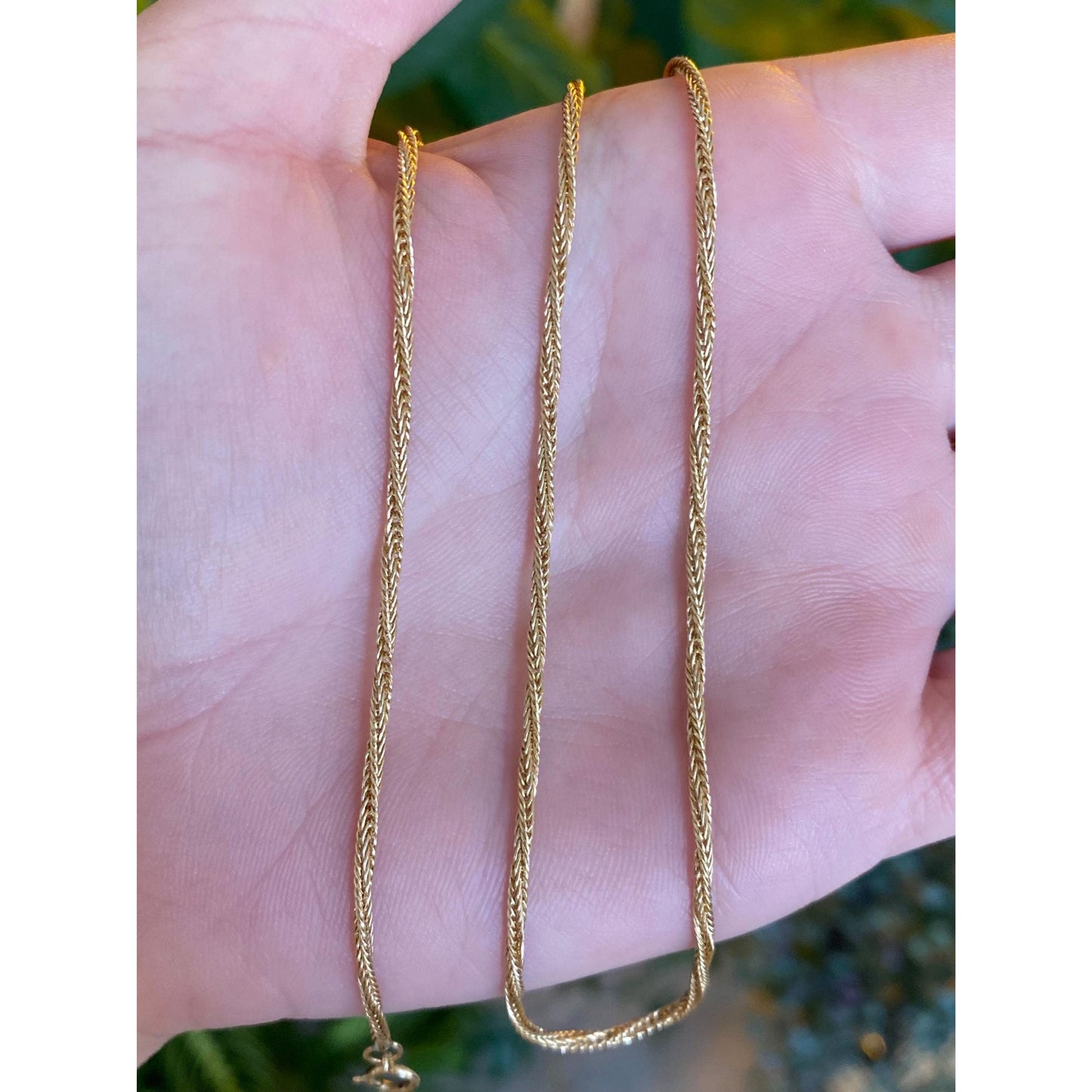 Vintage Solid 14k Yellow Gold Twist Style Chain Necklace - 16 inches