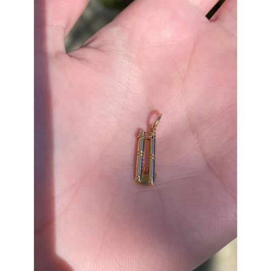 Vintage Solid 14k Yellow Gold Articulated Nut Cracker Charm