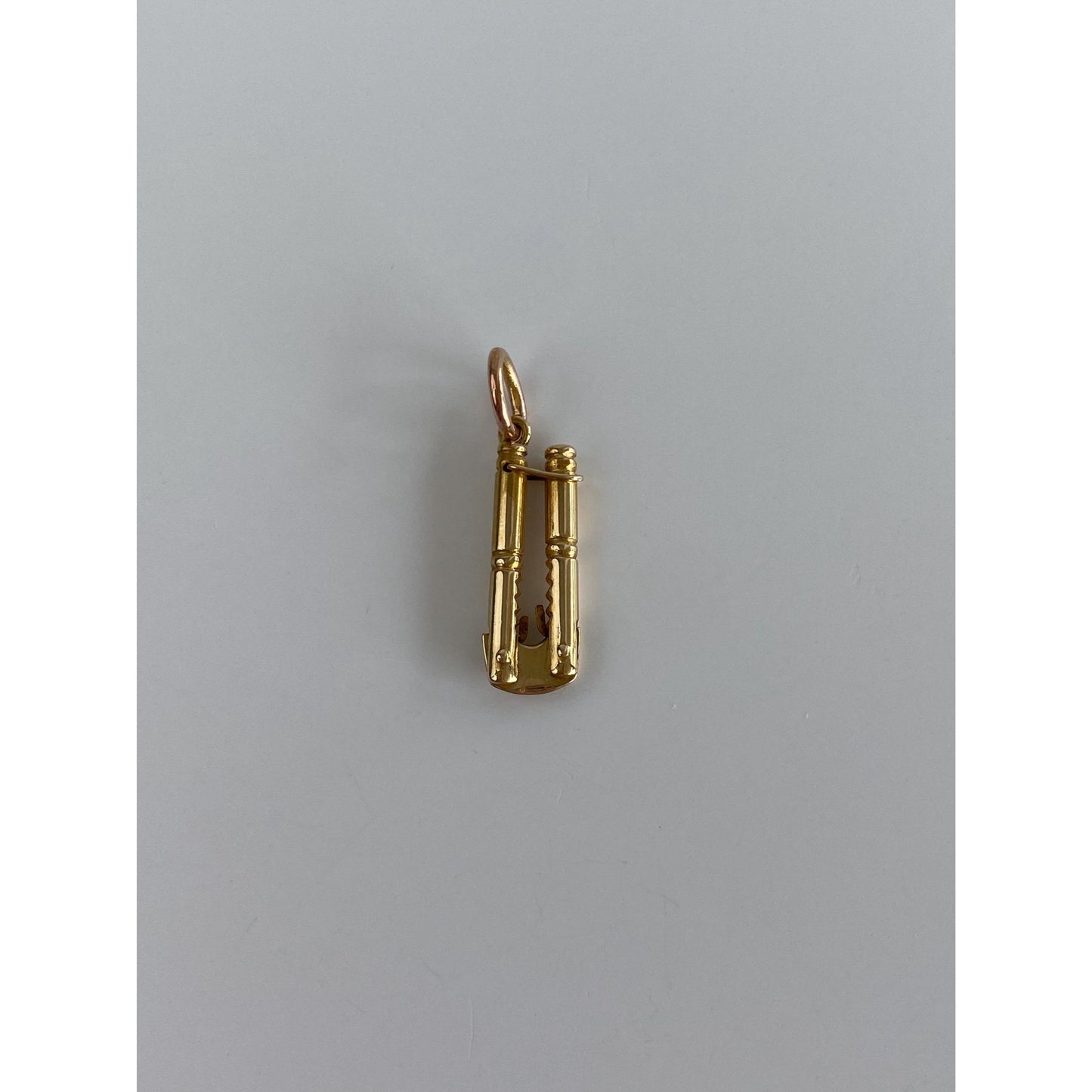 Vintage Solid 14k Yellow Gold Articulated Nut Cracker Charm