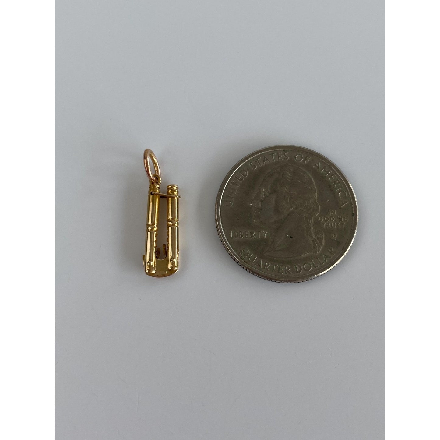 Vintage Solid 14k Yellow Gold Articulated Nut Cracker Charm