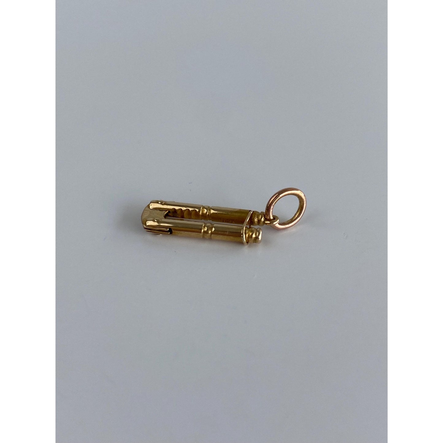 Vintage Solid 14k Yellow Gold Articulated Nut Cracker Charm