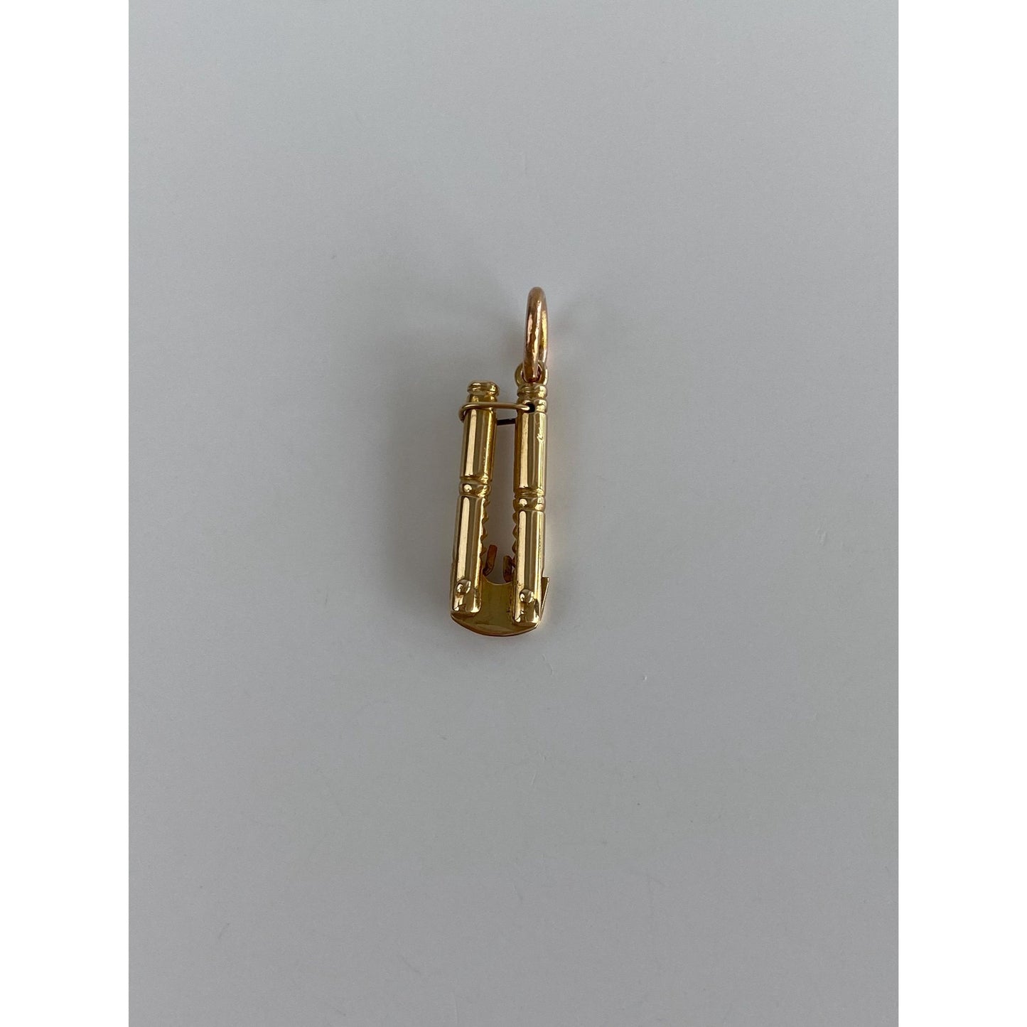 Vintage Solid 14k Yellow Gold Articulated Nut Cracker Charm