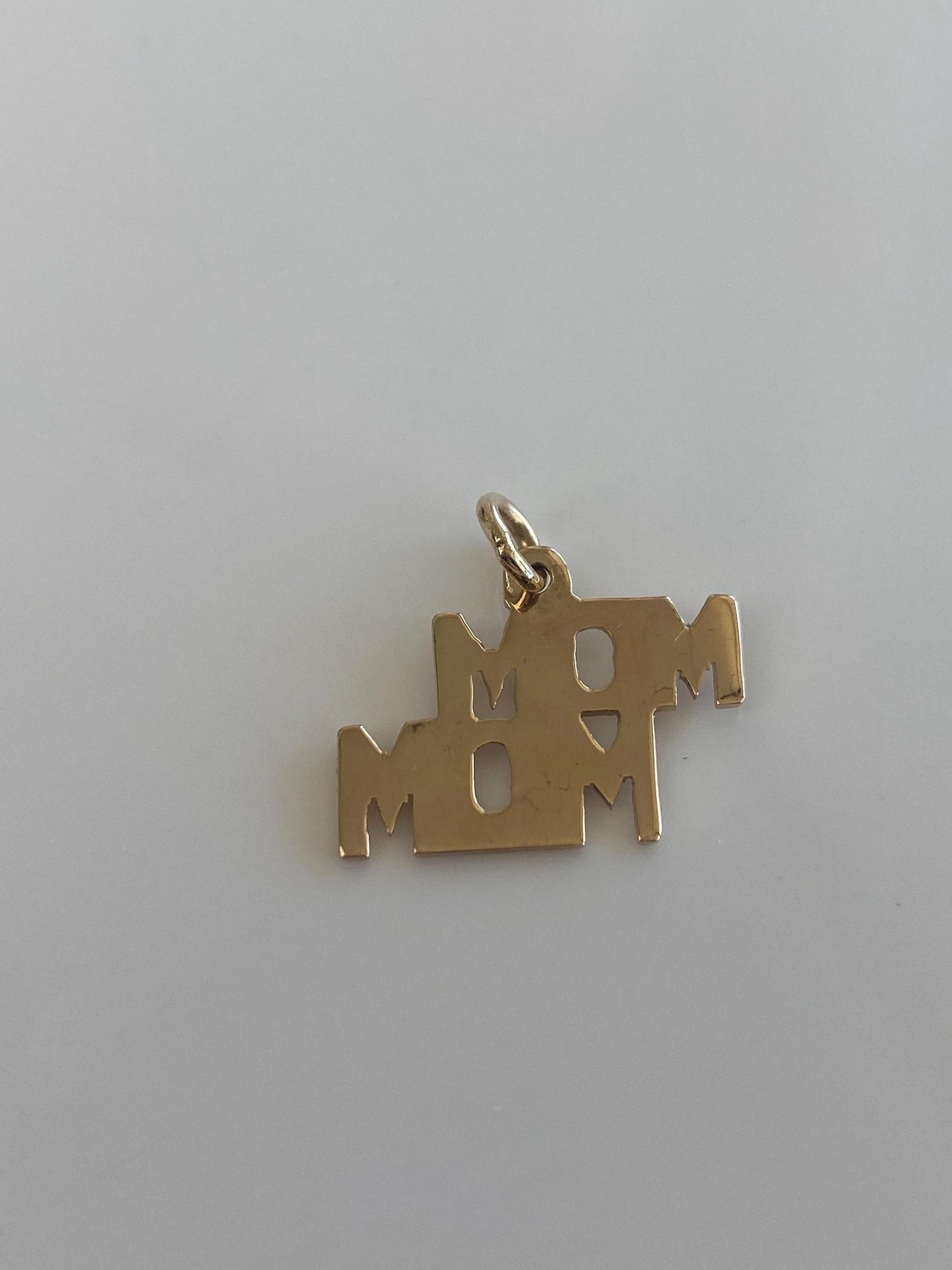 Solid 10k Yellow Gold Mom Mom Charm