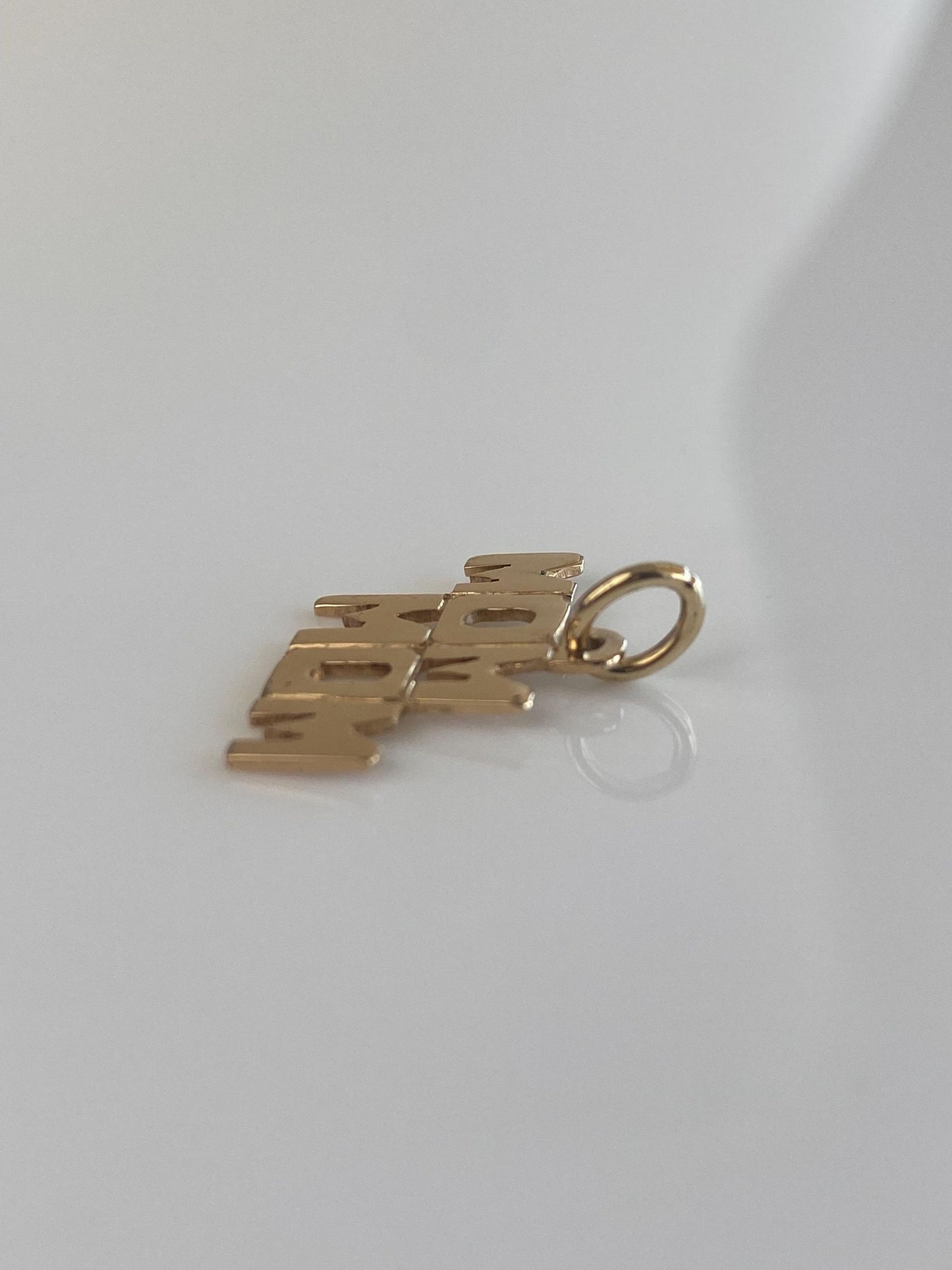 Solid 10k Yellow Gold Mom Mom Charm