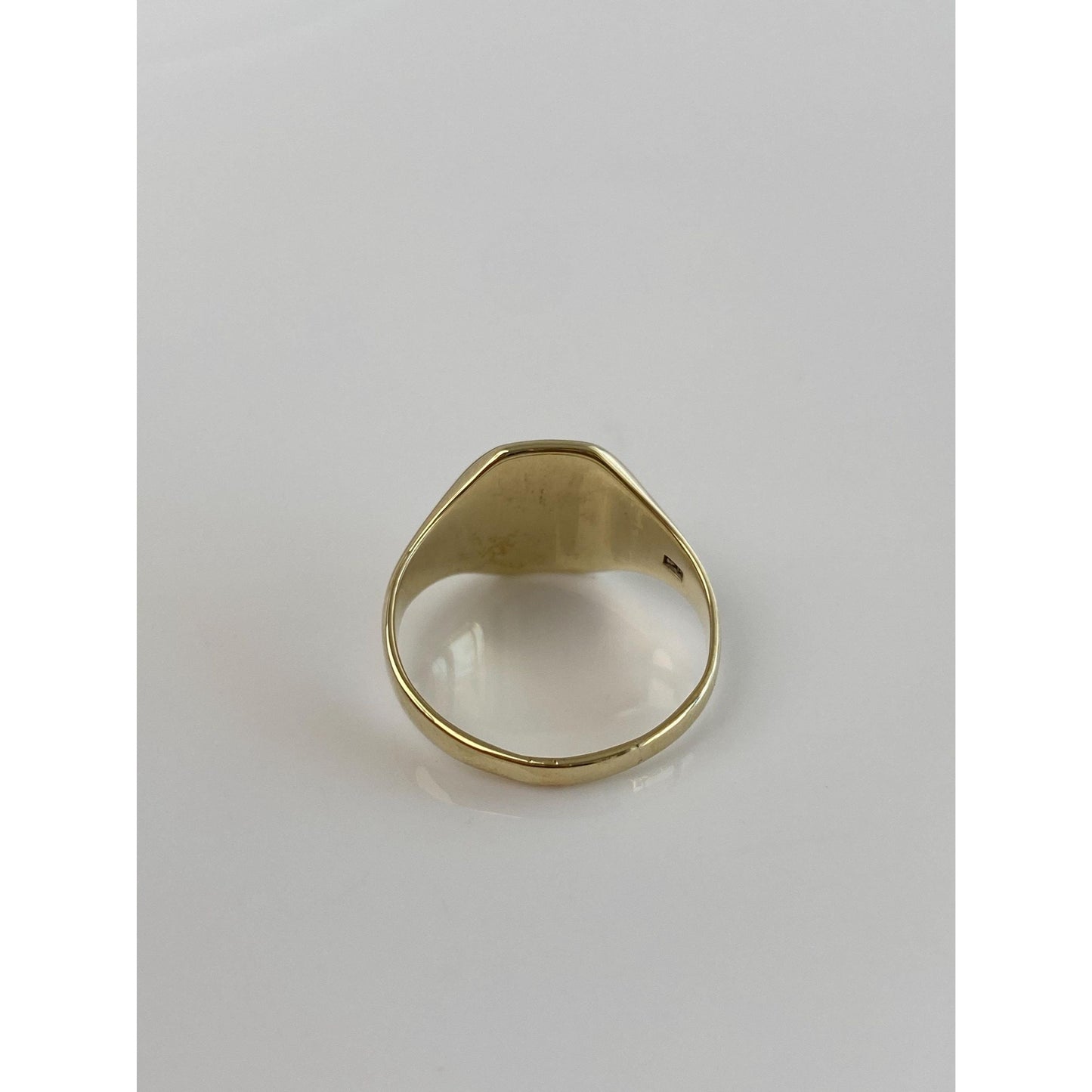 Vintage Solid 14k Yellow Gold Monogram Signet Ring - Size 8