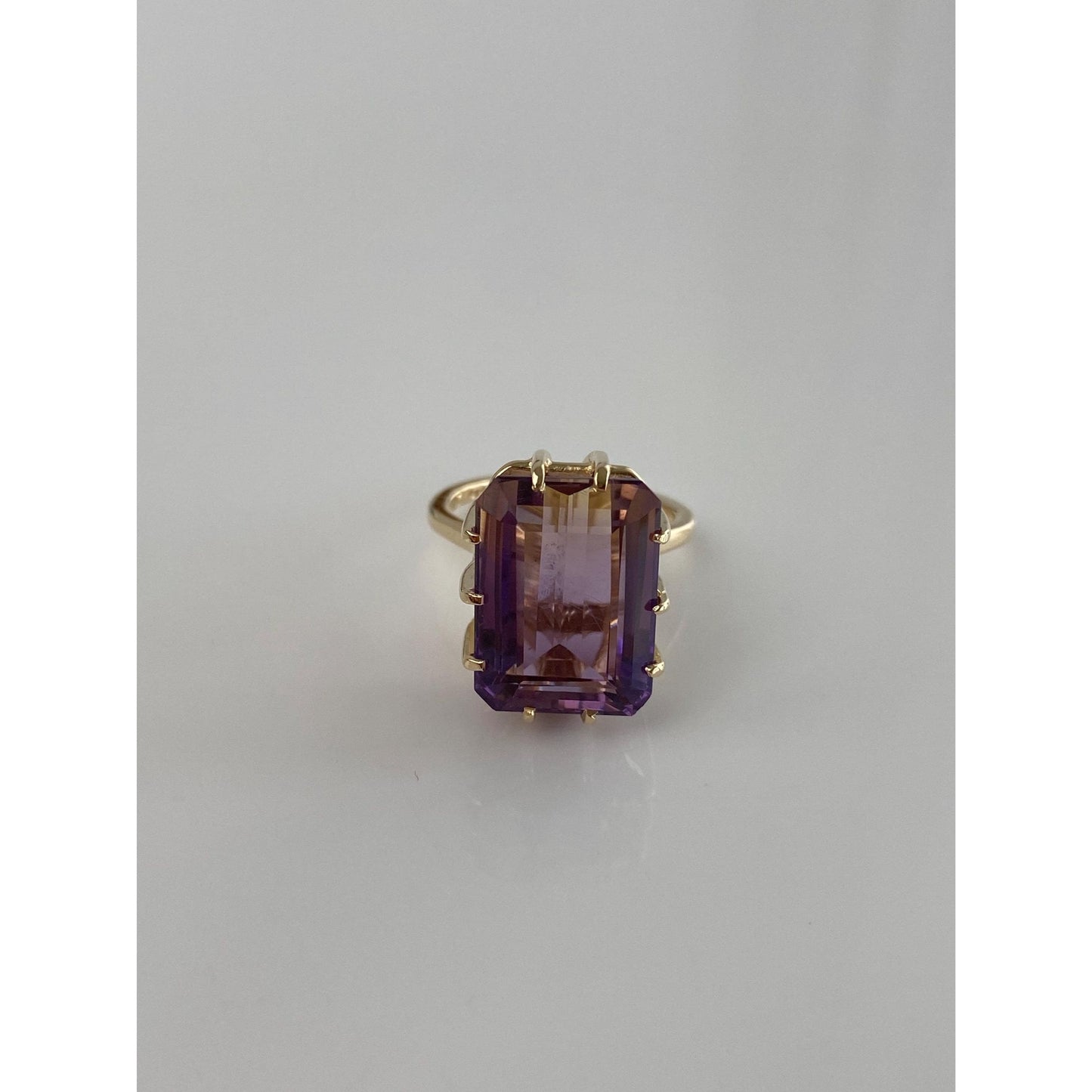 Vintage Solid 14k Yellow Gold Ametrine Ring - Size 5.75