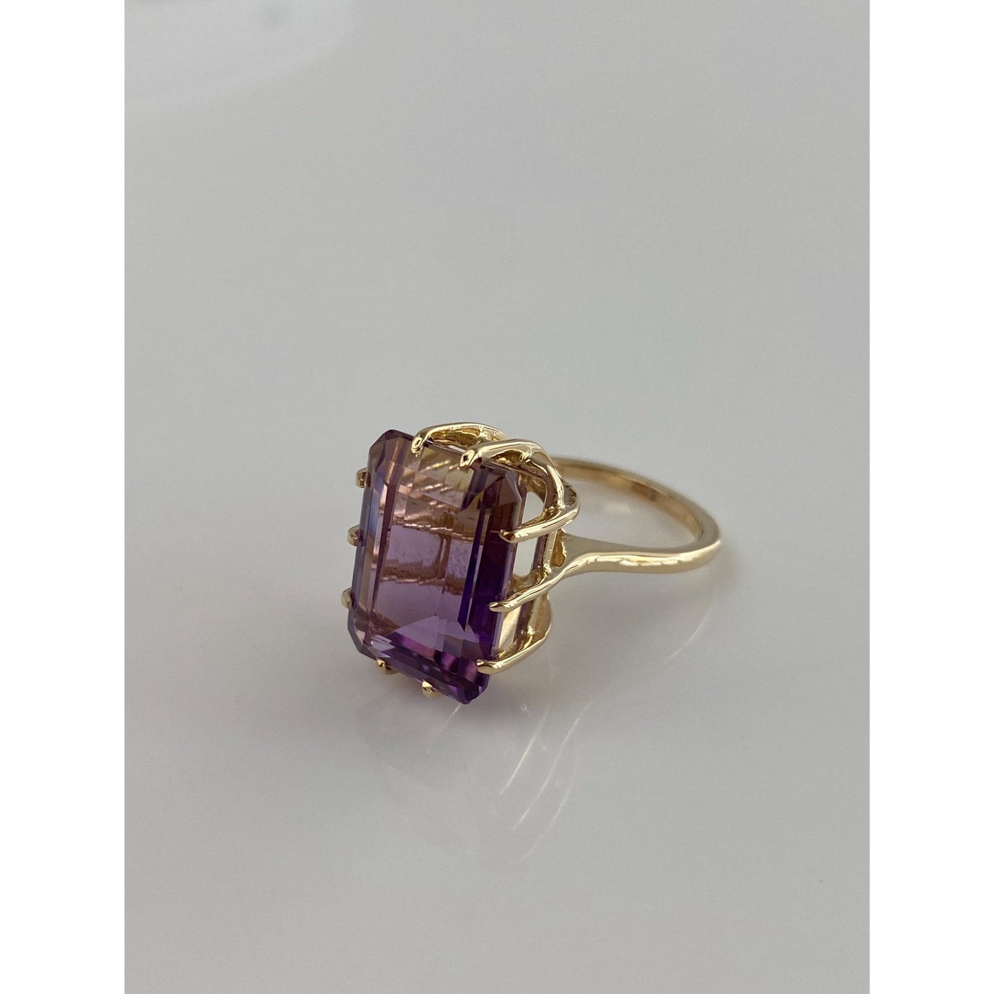 Vintage Solid 14k Yellow Gold Ametrine Ring - Size 5.75