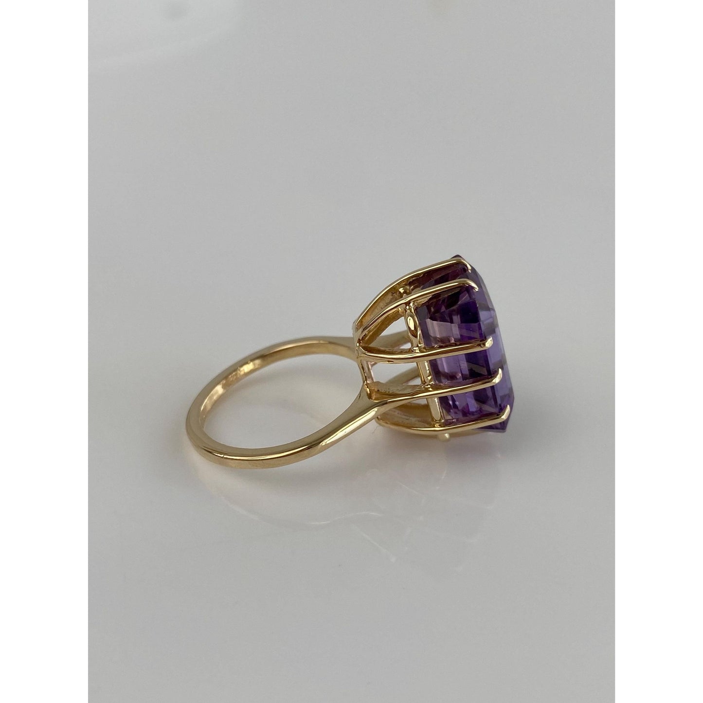 Vintage Solid 14k Yellow Gold Ametrine Ring - Size 5.75