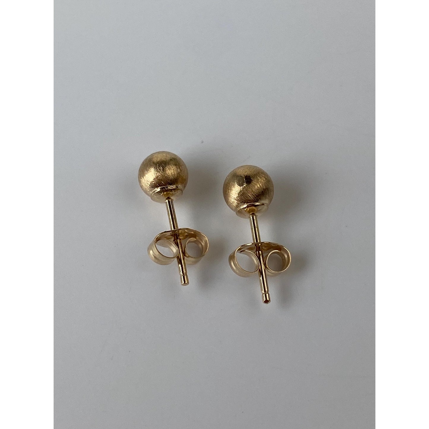 Vintage 14k Yellow Gold Textured Ball Stud Earrings