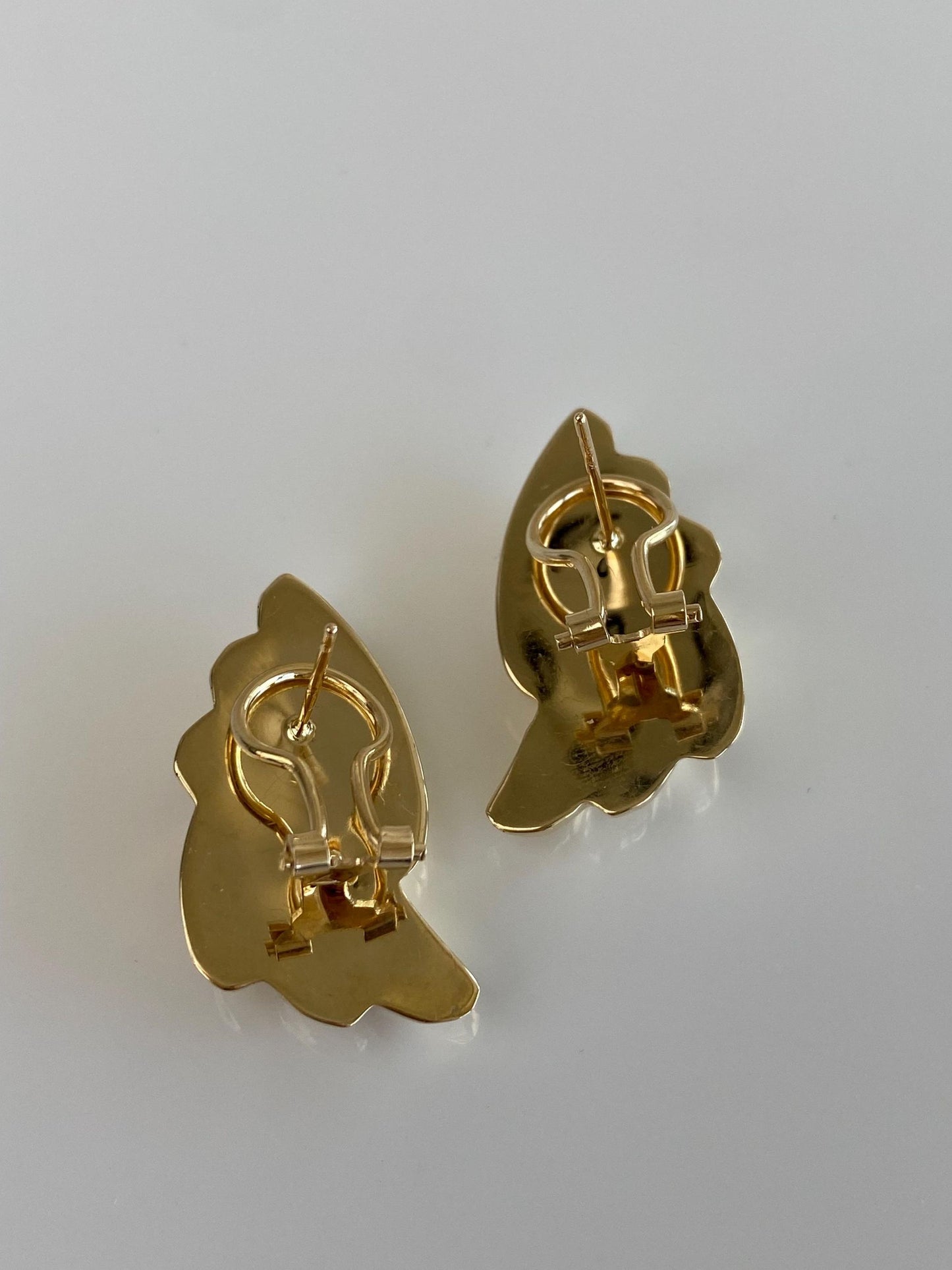 Vintage 14k Yellow Gold Designed Drop Earrings