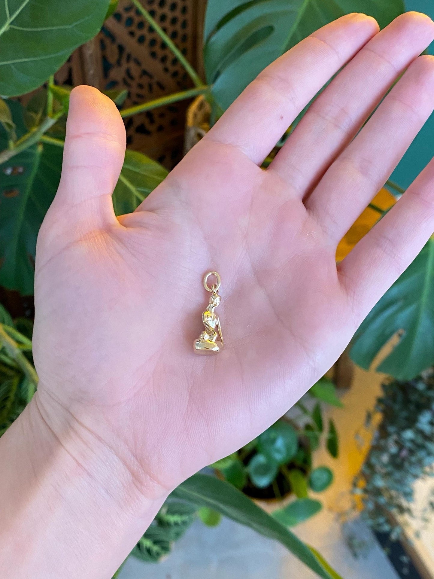 Vintage Solid 14k Yellow Gold Denmark Mermaid Charm