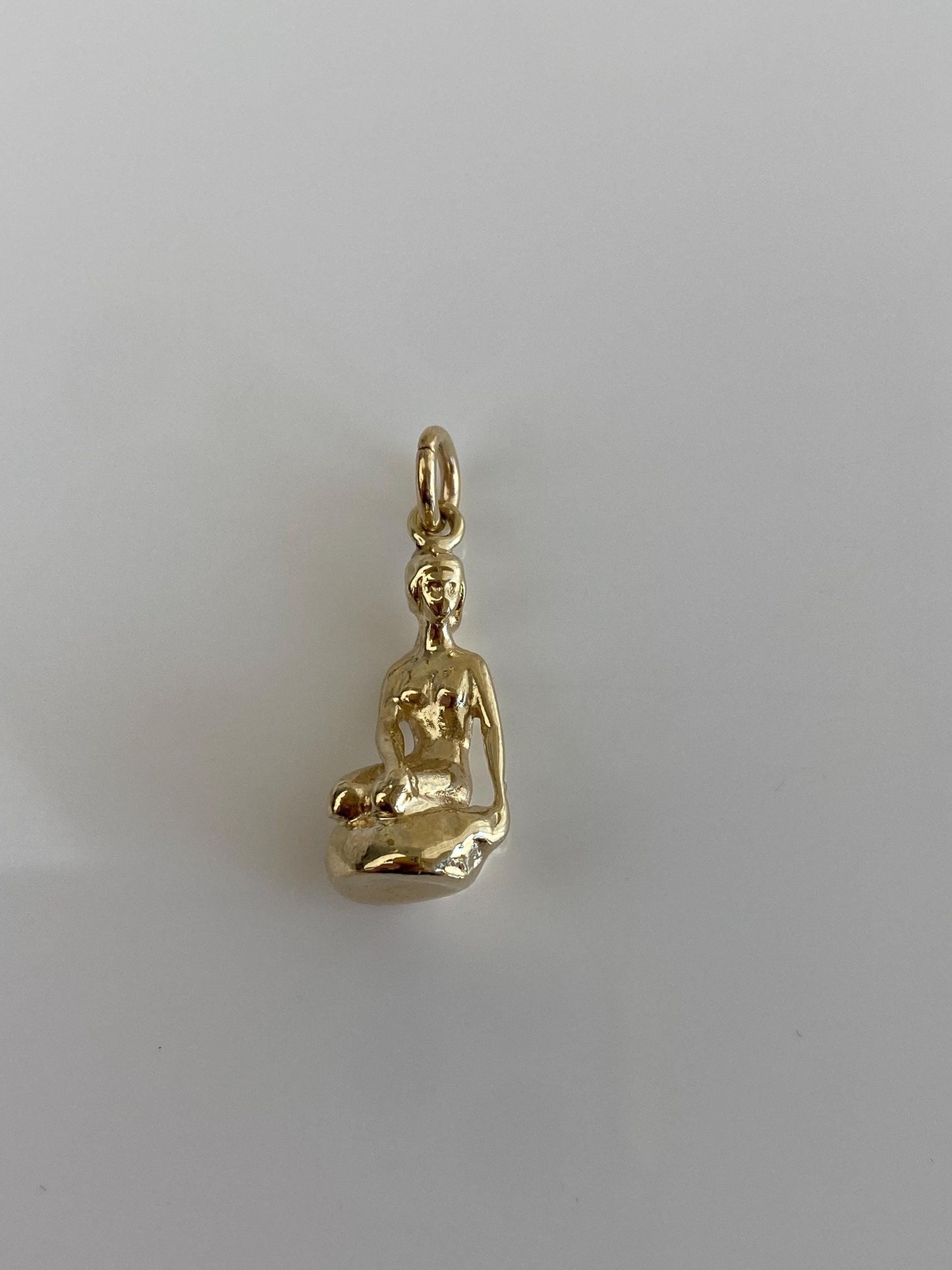Vintage Solid 14k Yellow Gold Denmark Mermaid Charm