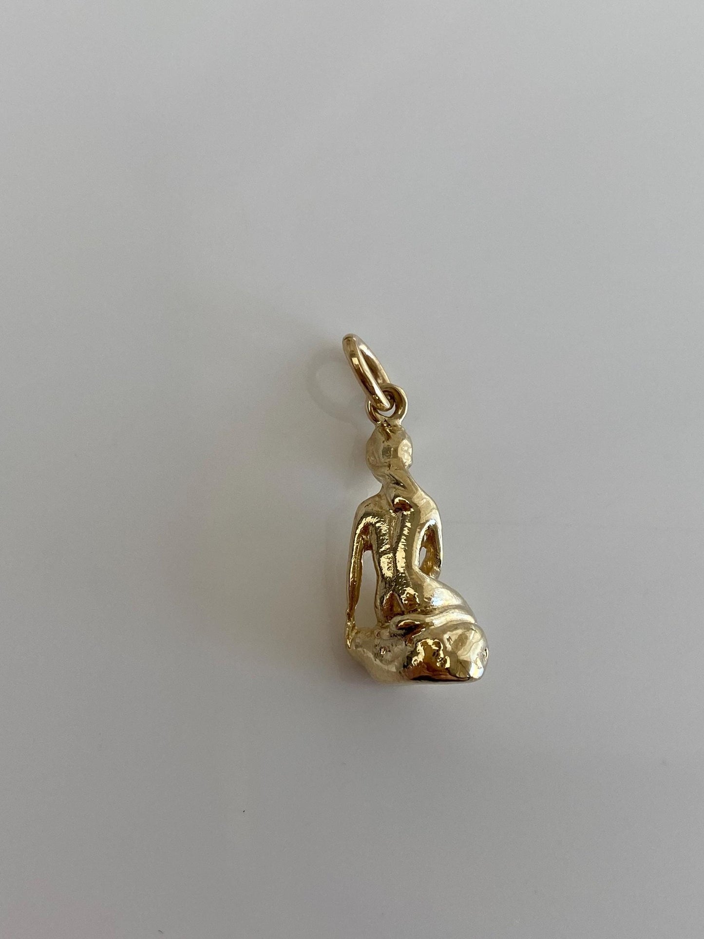 Vintage Solid 14k Yellow Gold Denmark Mermaid Charm