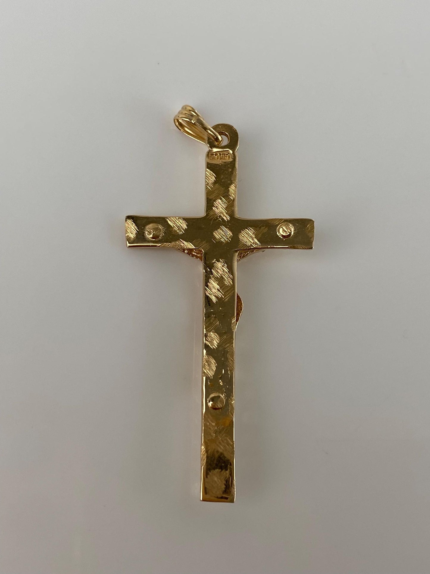 Vintage Solid 14k Yellow Gold Crucifix Cross Charm
