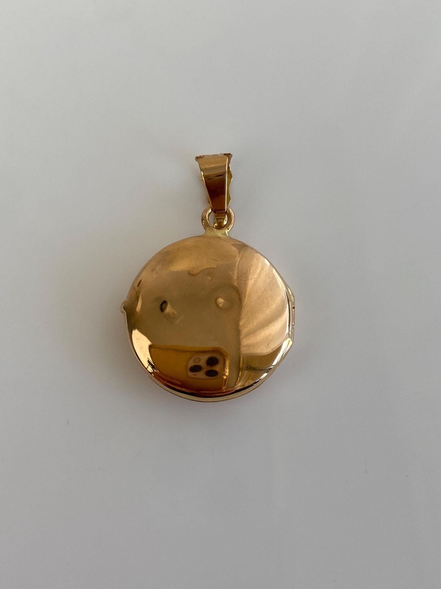 Vintage Solid 14k Yellow Gold Engraved Floral Locket Charm